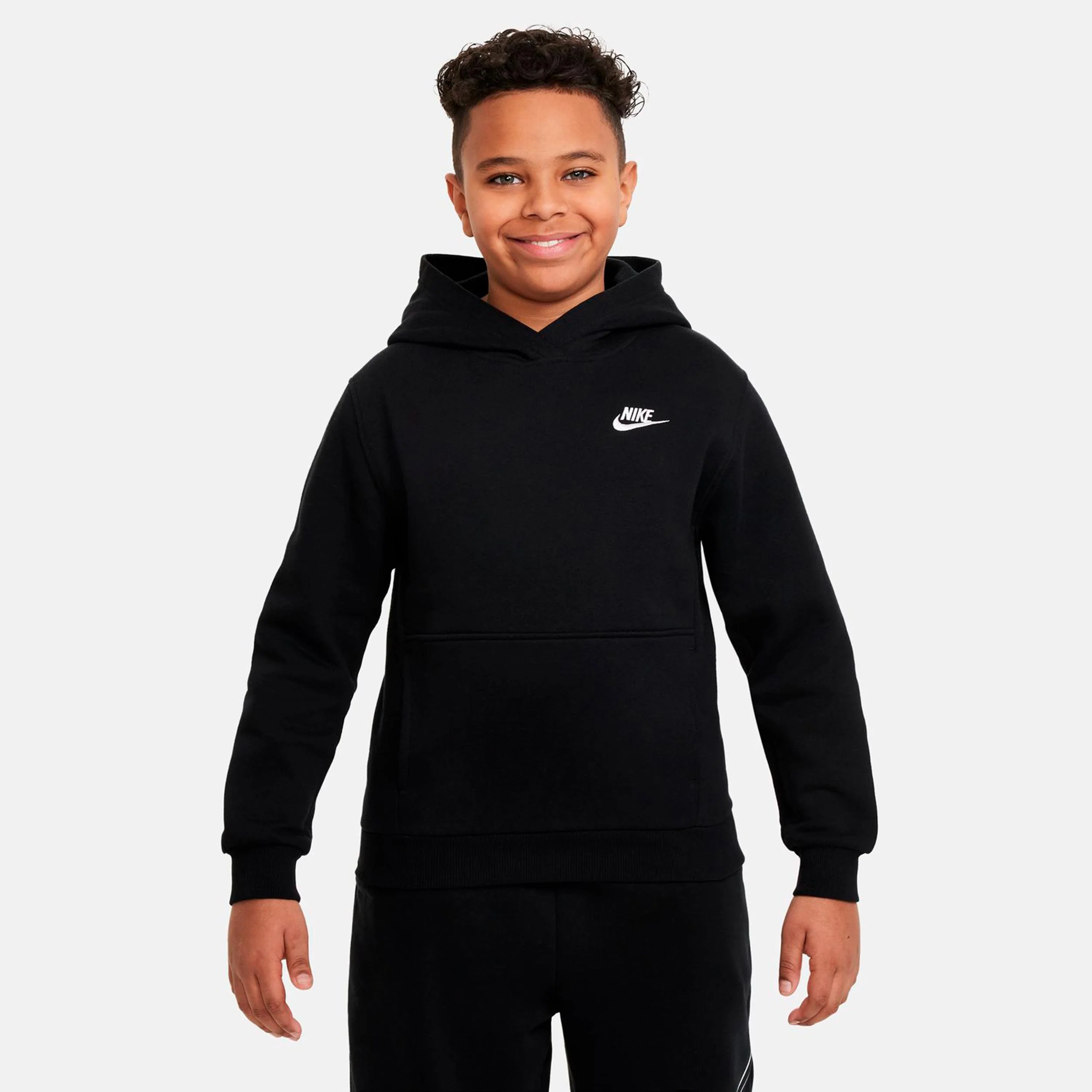 Club Fleece Hoody Kinder - schwarz
