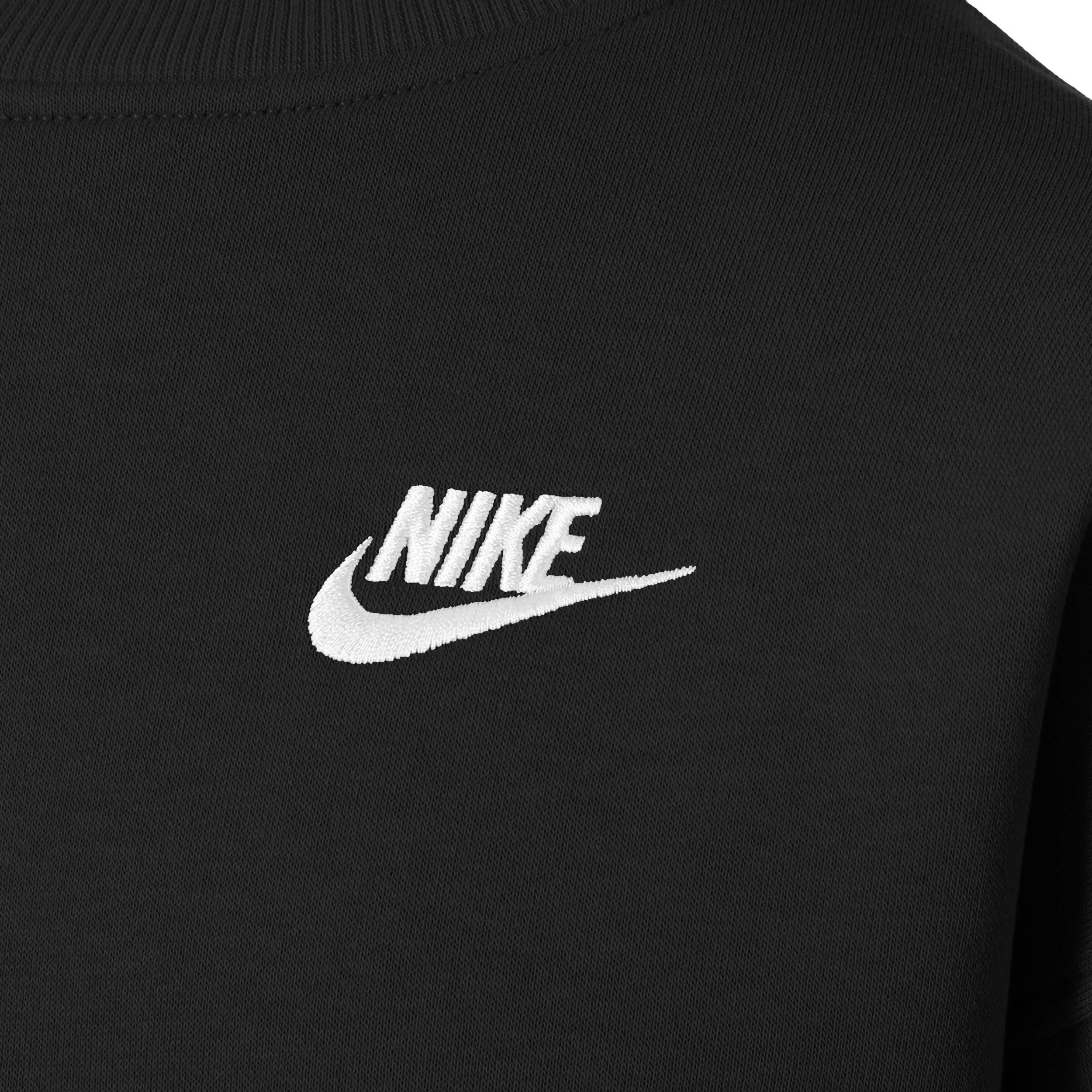 Club Fleece Oversized Crew Sweatshirt Mädchen-Schwarz - Image 3