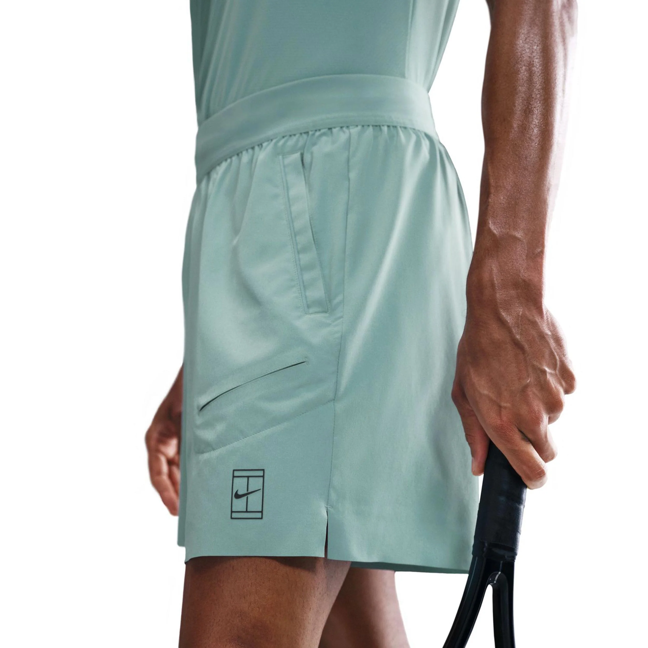 Court Dri-Fit Advantage 6in Shorts Herren-Blaugrau - Image 5
