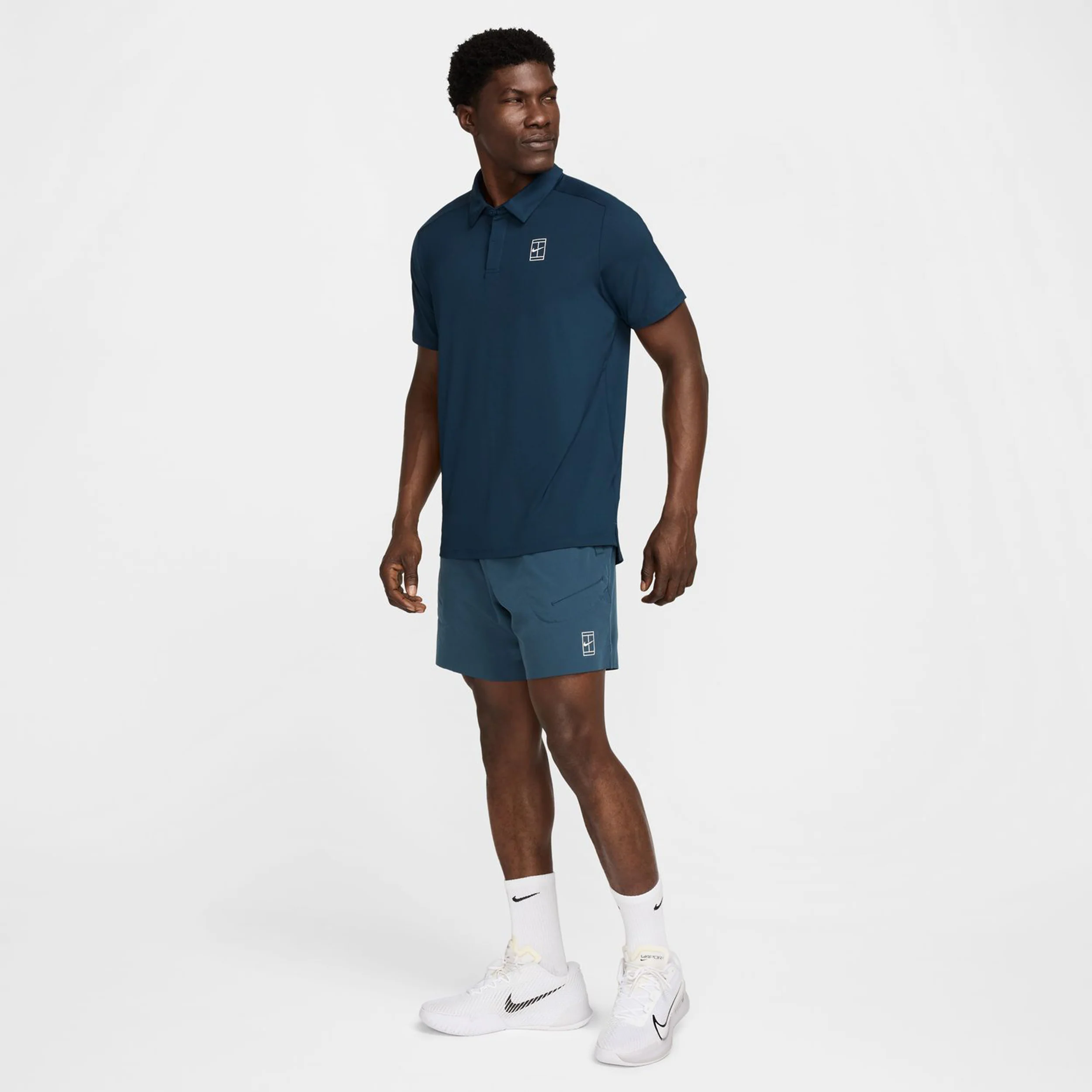 Court Dri-Fit Advantage 6in Shorts Herren-Dunkelblau,Weiß - Image 10