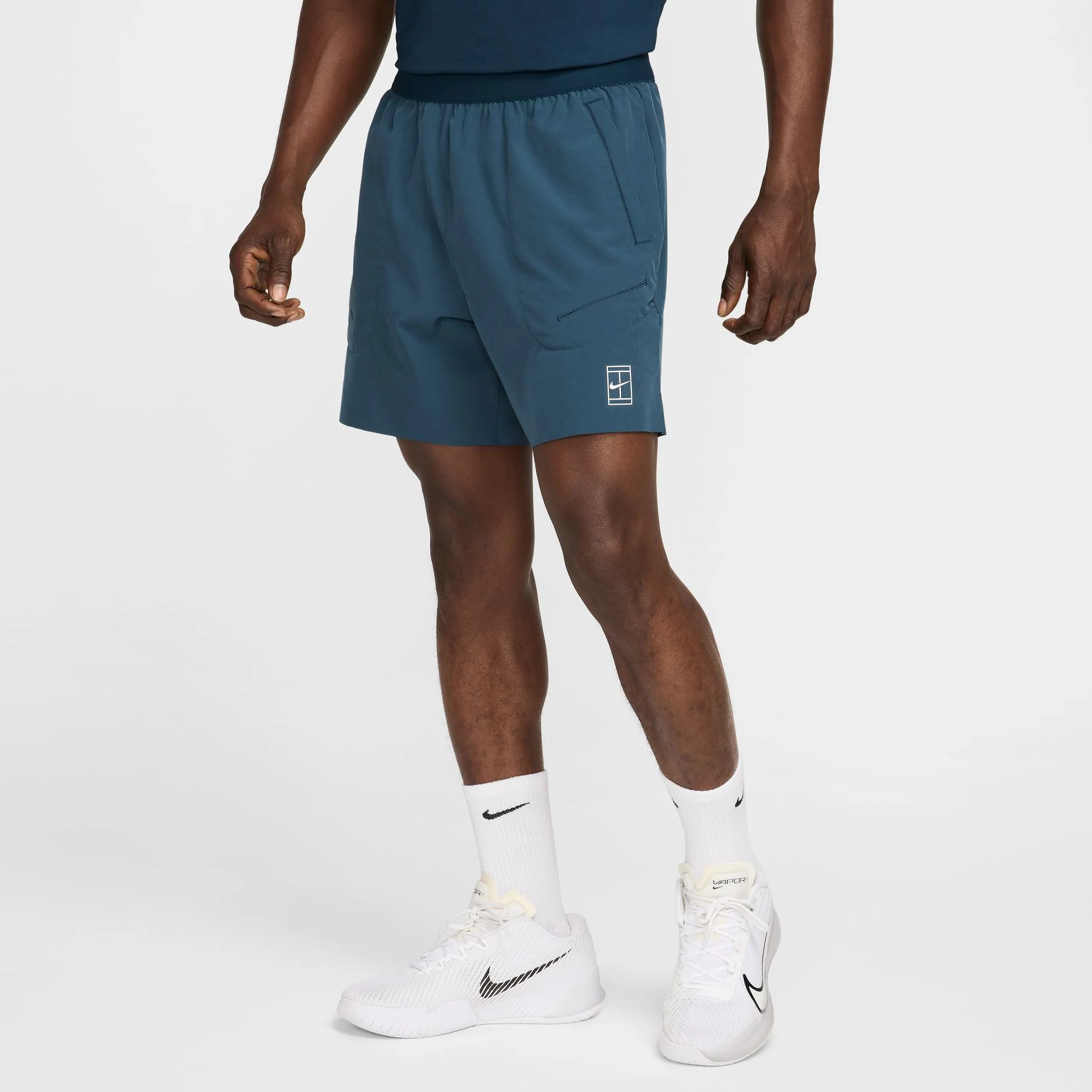 Court Dri-Fit Advantage 6in Shorts Herren-Dunkelblau,Weiß - Image 5