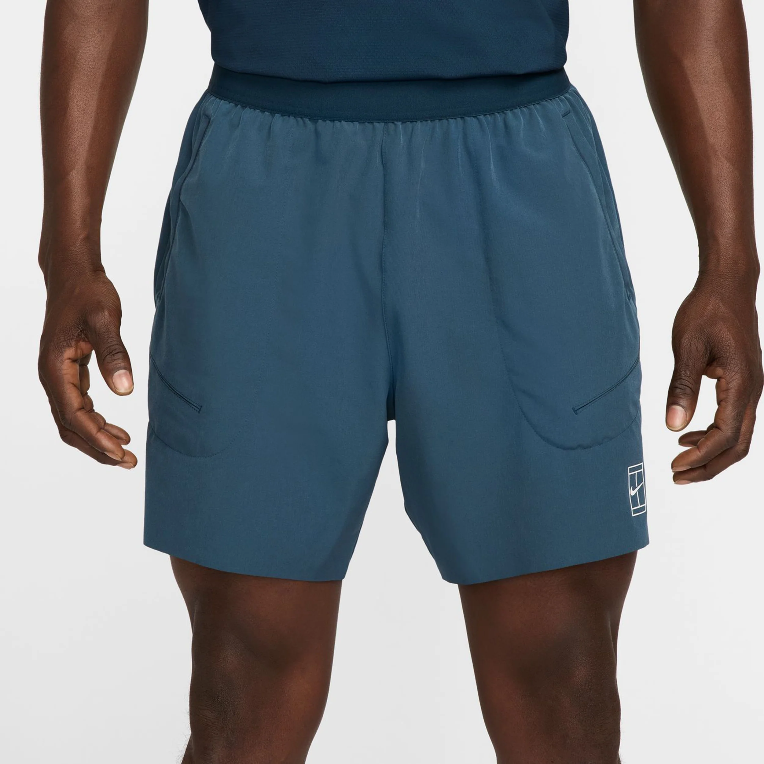 Court Dri-Fit Advantage 6in Shorts Herren-Dunkelblau,Weiß - Image 7