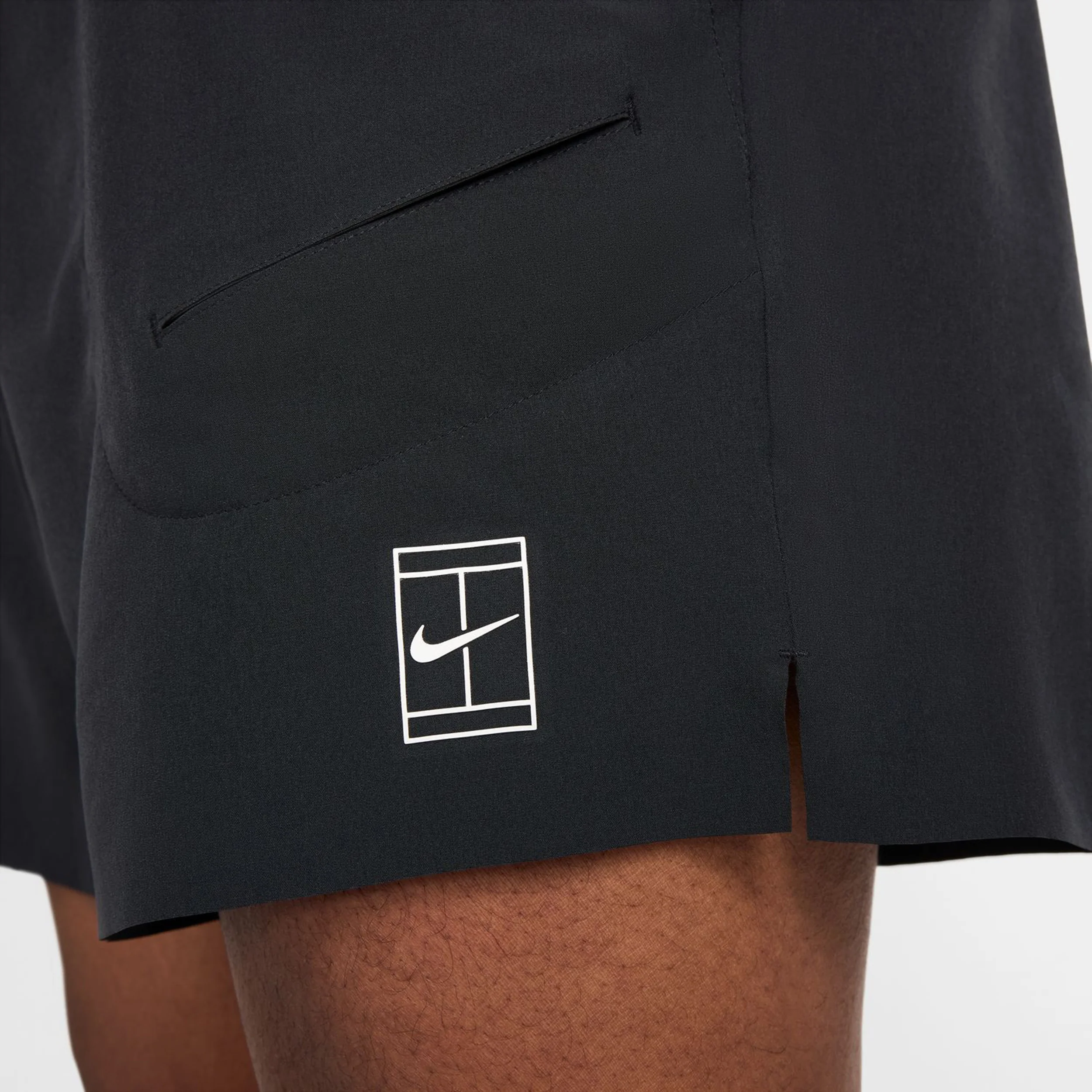 Court Dri-Fit Advantage 6in Shorts Herren-Schwarz,Weiß - Image 9