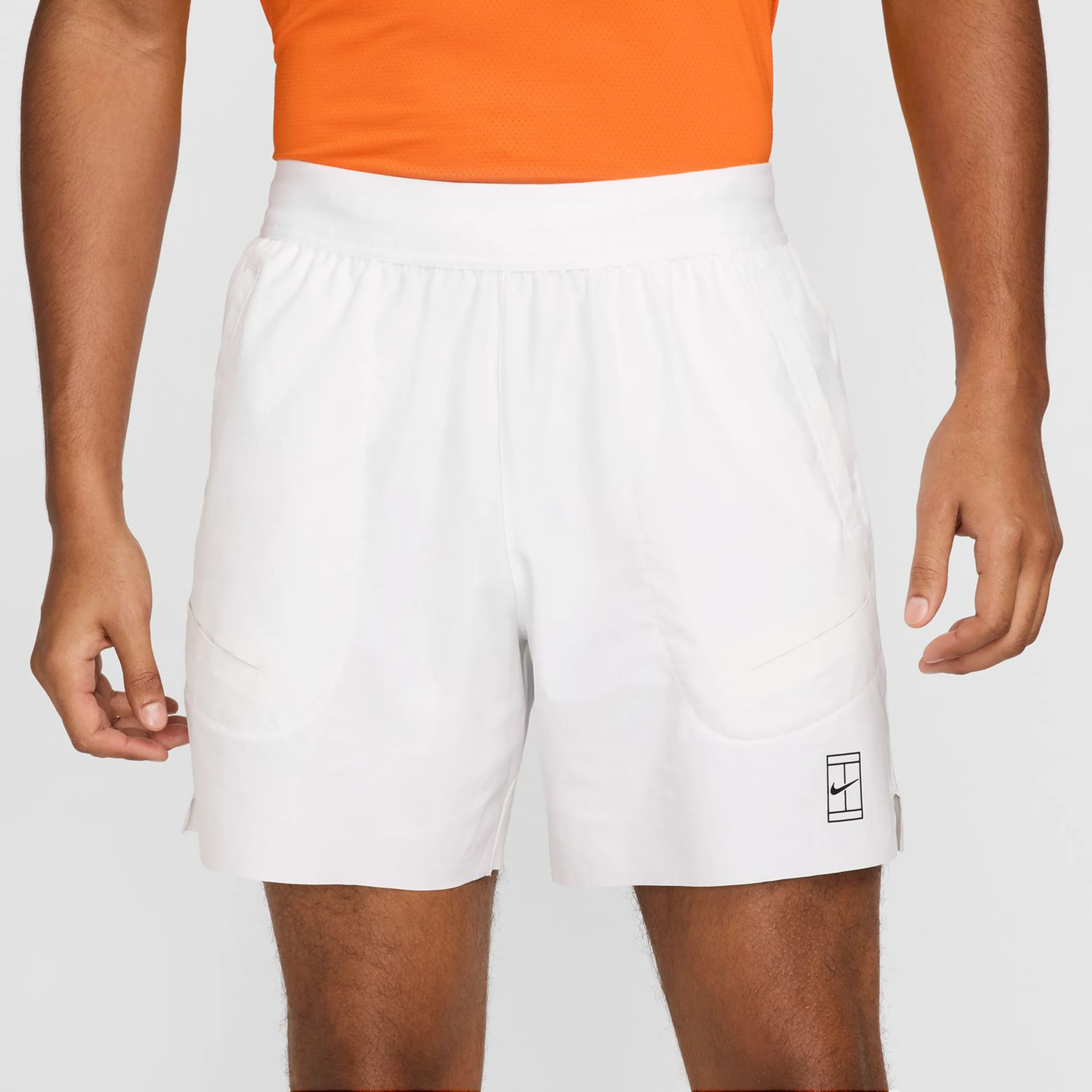 Court Dri-Fit Advantage 6in Shorts Herren-Weiß,Schwarz - Image 6