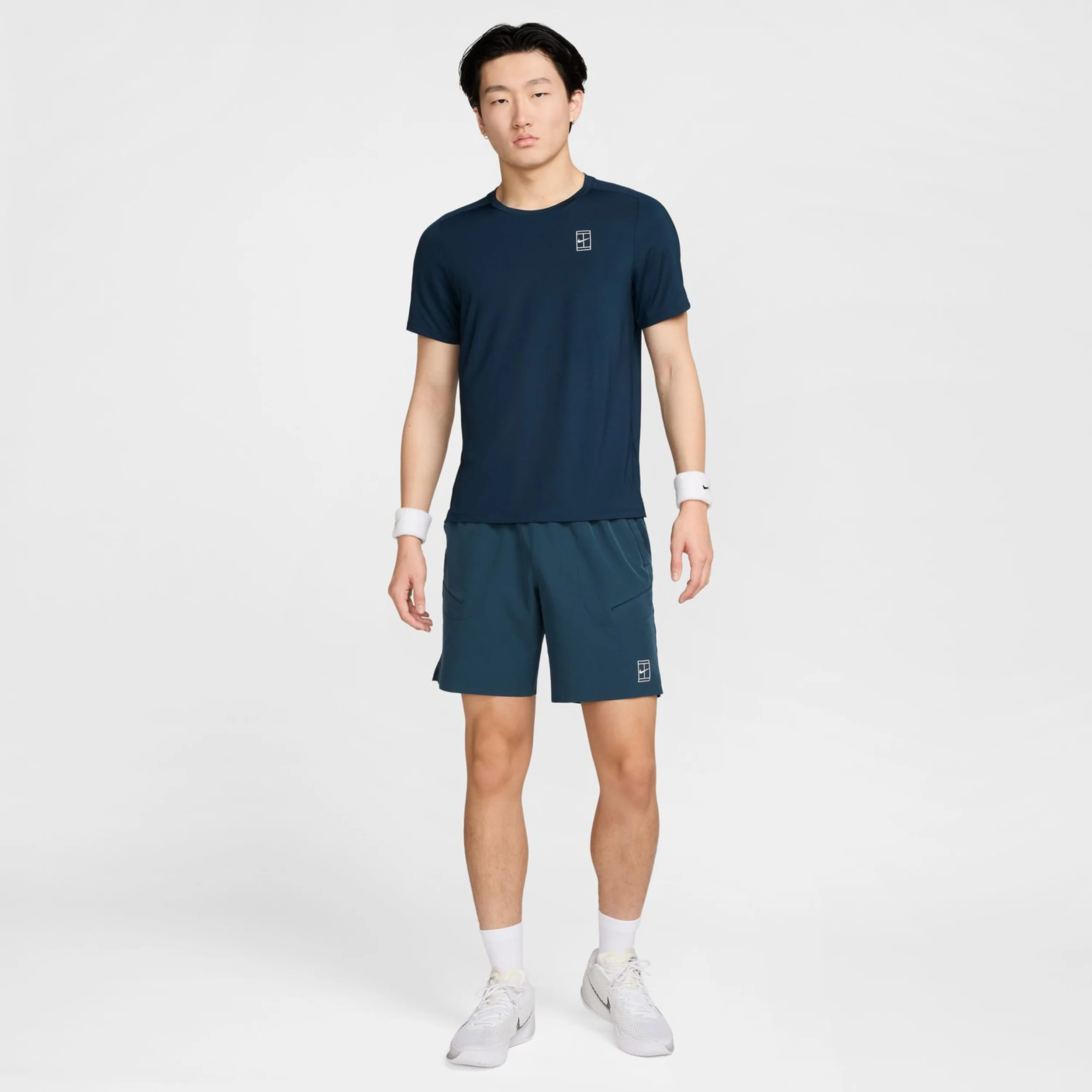 Court Dri-Fit Advantage 8in Shorts Herren-Dunkelblau,Weiß - Image 10