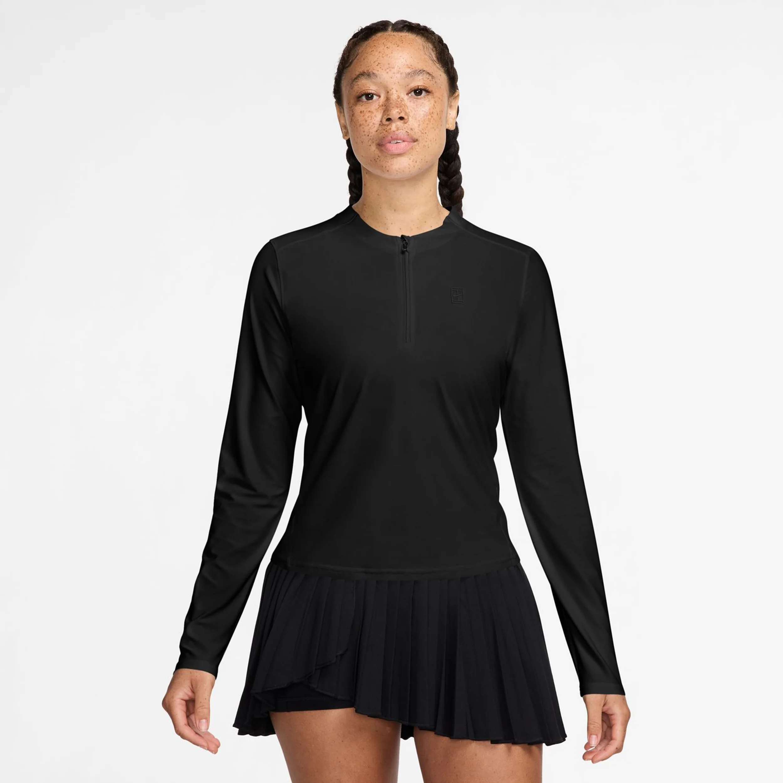 Court Dri-Fit Advantage Longsleeve Damen-Schwarz,Schwarz - Image 4