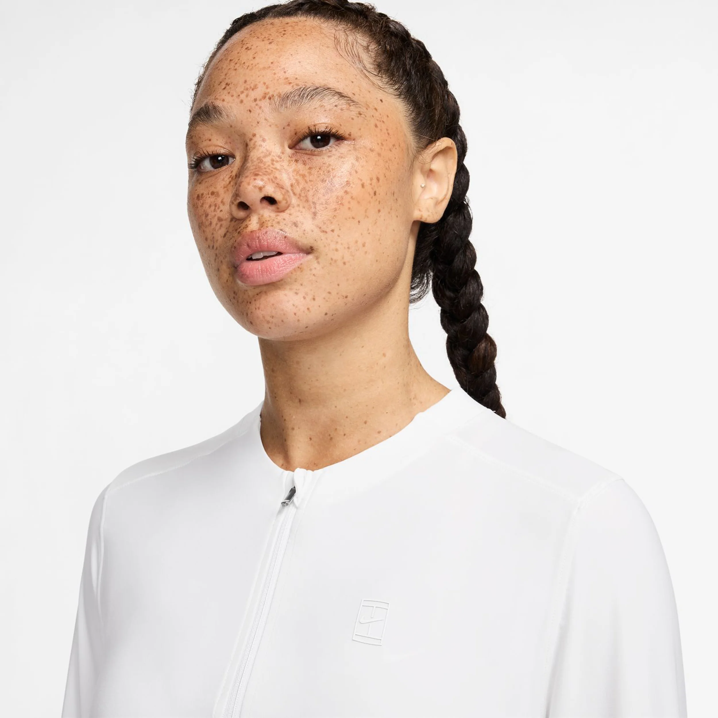 Court Dri-Fit Advantage Longsleeve Damen-Weiß,Weiß - Image 3