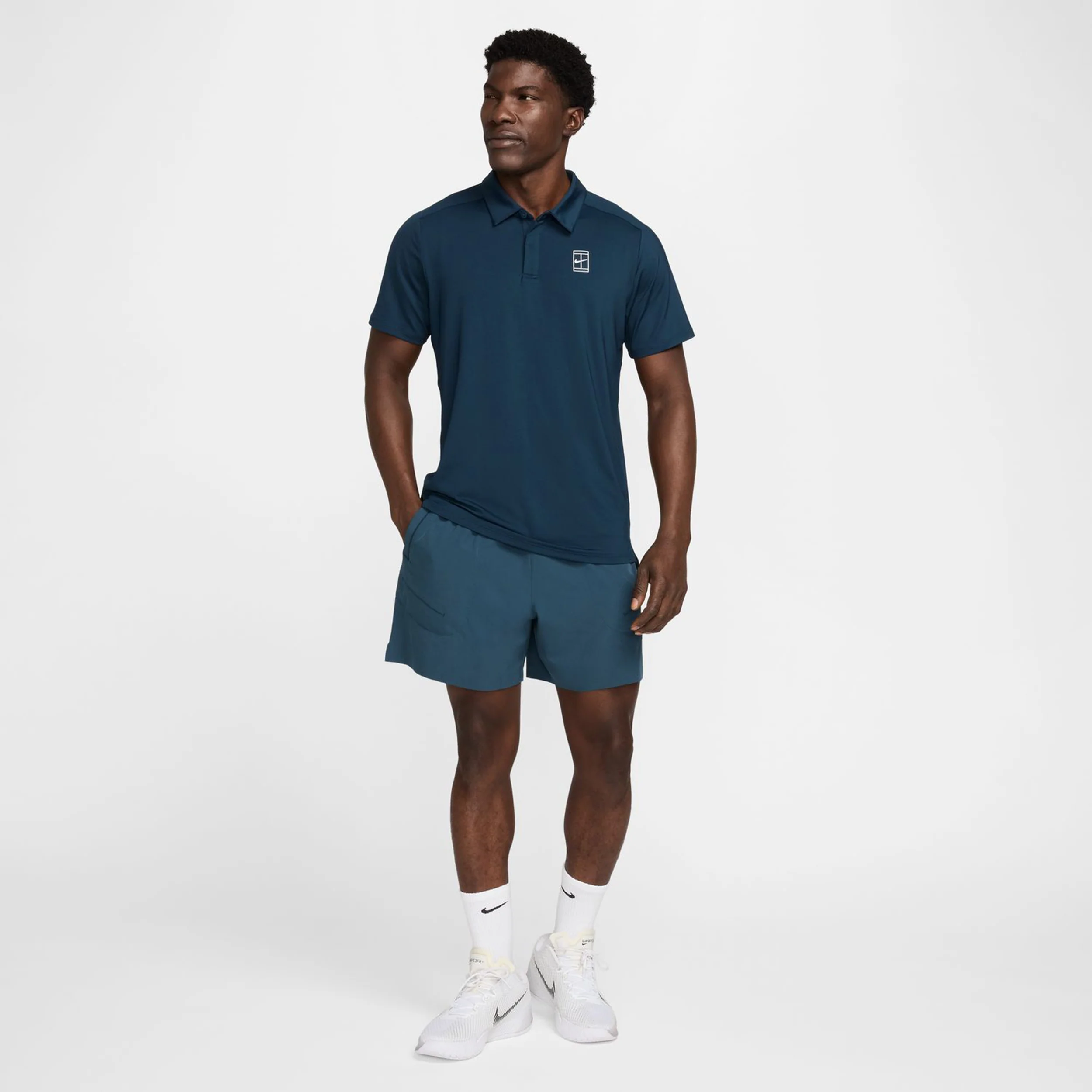 Court Dri-Fit Advantage Polo Herren-Dunkelblau,Weiß - Image 8
