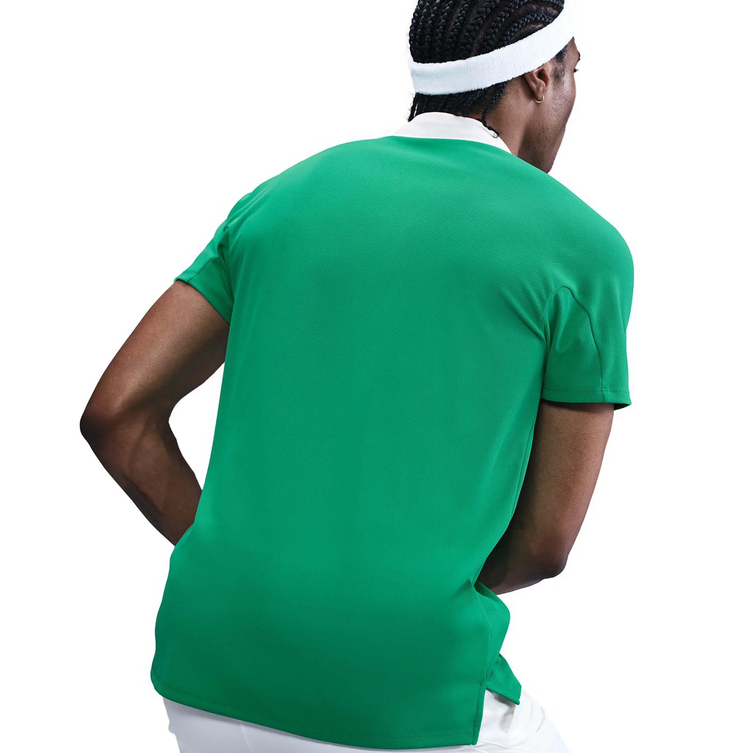 Court Dri-Fit Advantage Slam Polo Herren-Grün,Weiß - Image 6