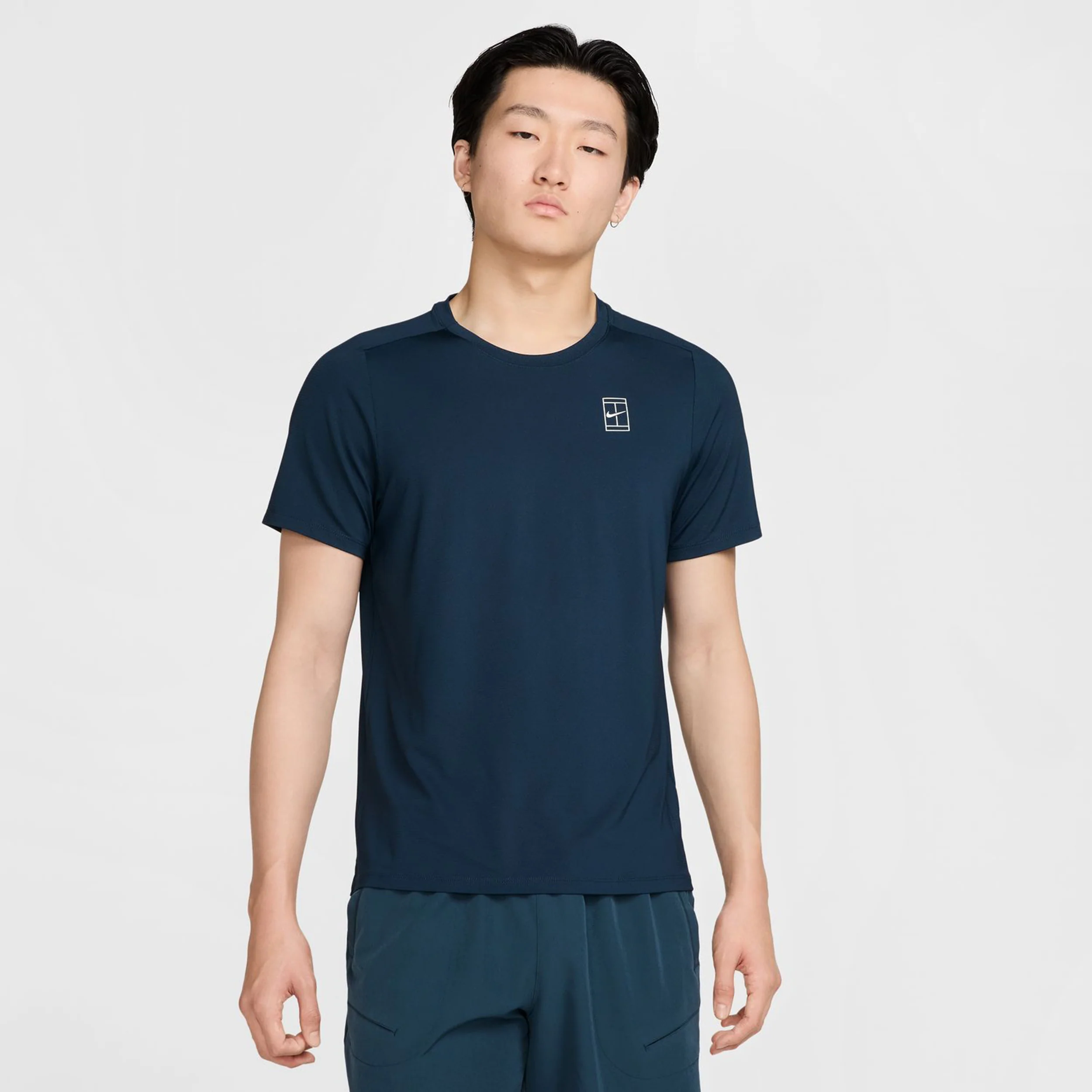 Court Dri-Fit Advantage T-Shirt Herren-Dunkelblau,Weiß - Image 4