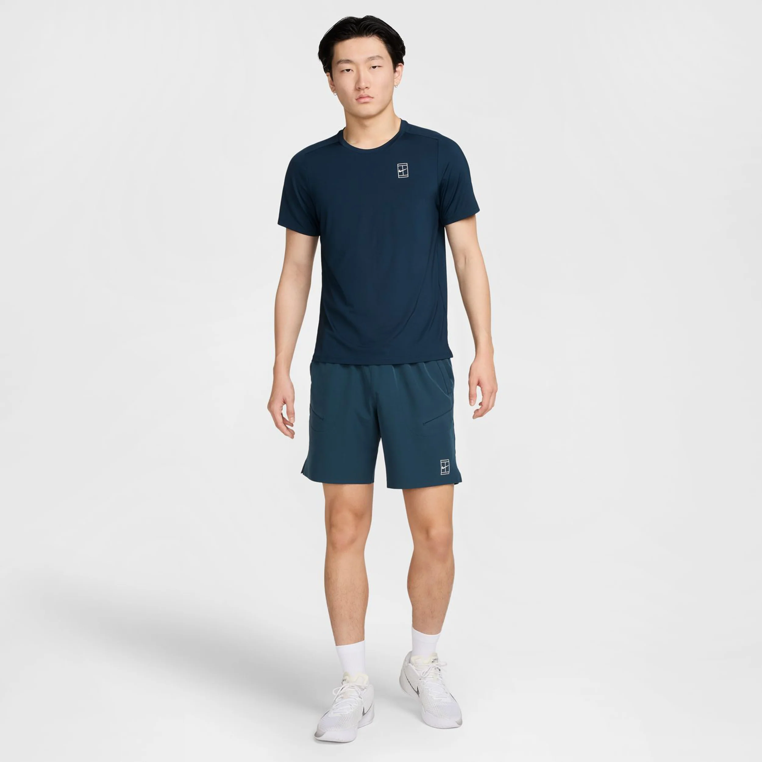 Court Dri-Fit Advantage T-Shirt Herren-Dunkelblau,Weiß - Image 9