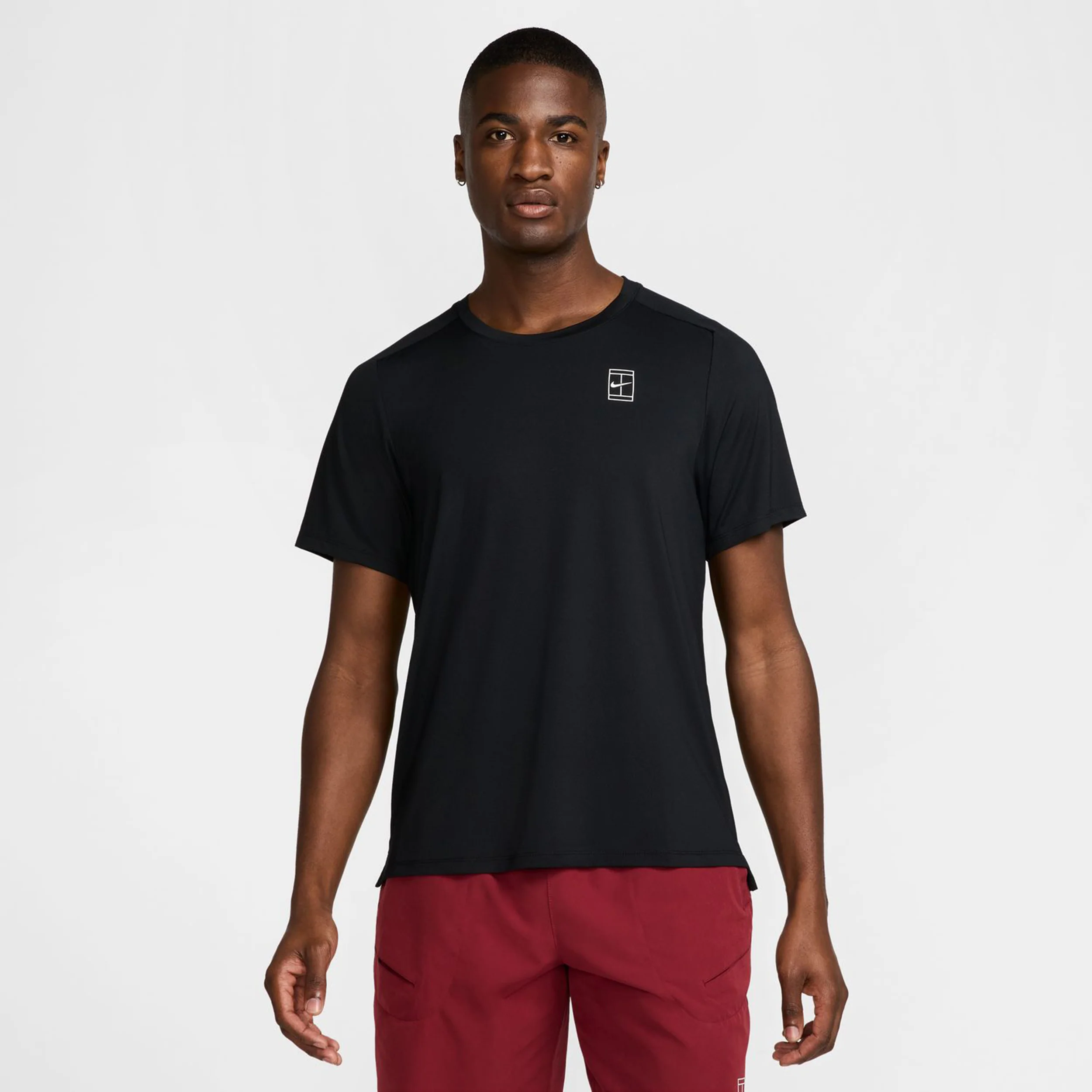 Court Dri-Fit Advantage T-Shirt Herren-Schwarz,Weiß - Image 4