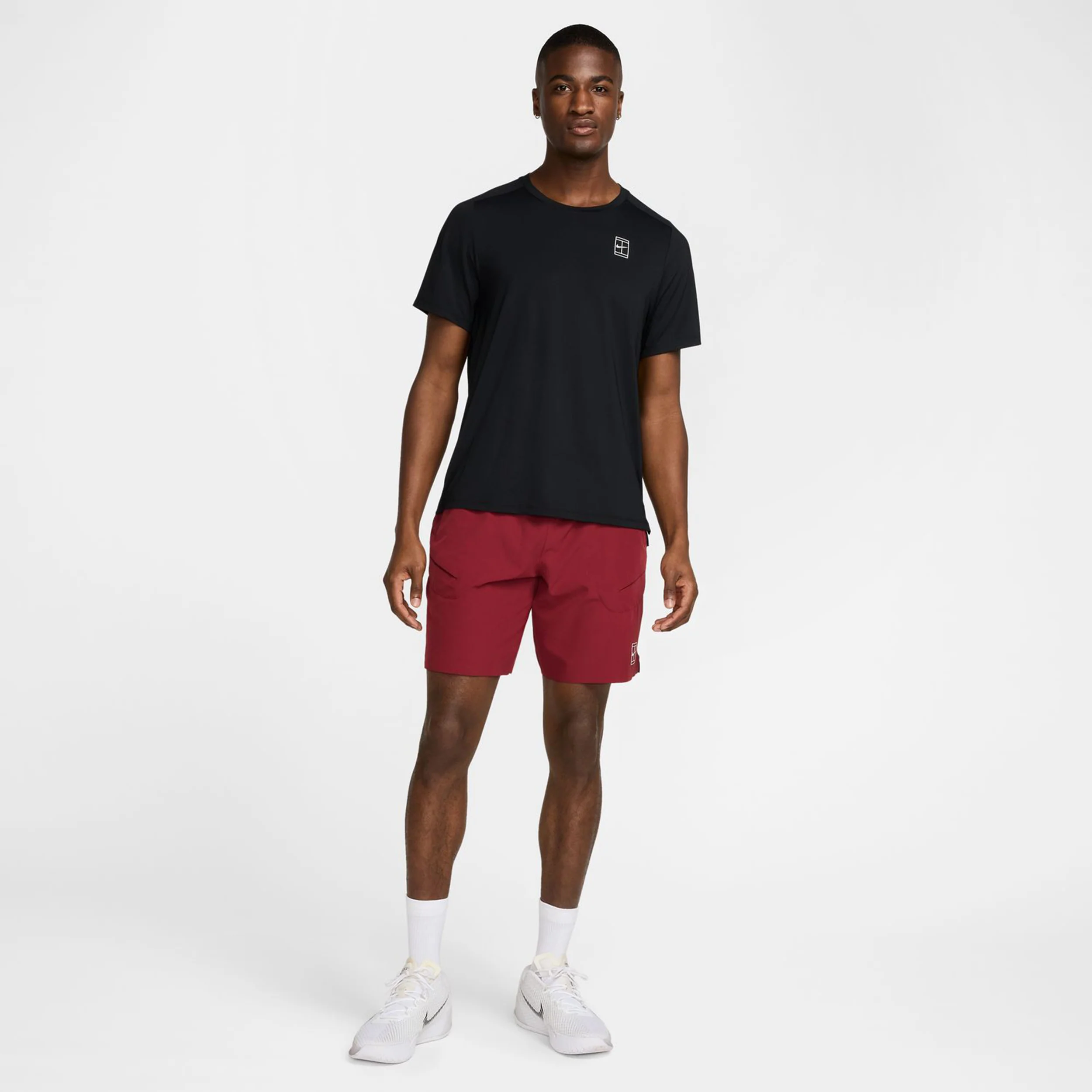 Court Dri-Fit Advantage T-Shirt Herren-Schwarz,Weiß - Image 8