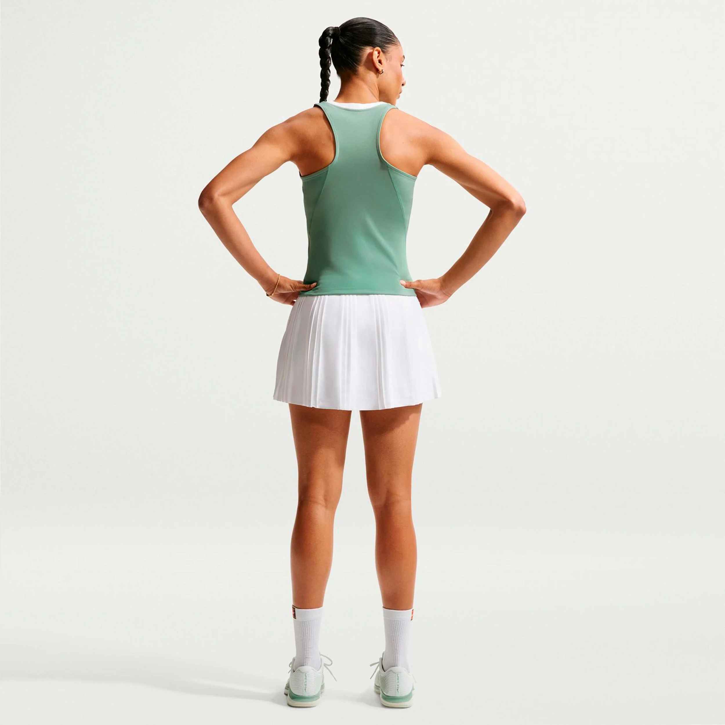 Court Dri-FIT Advantage Tank-Top Damen - graugrün, weiß - Image 3