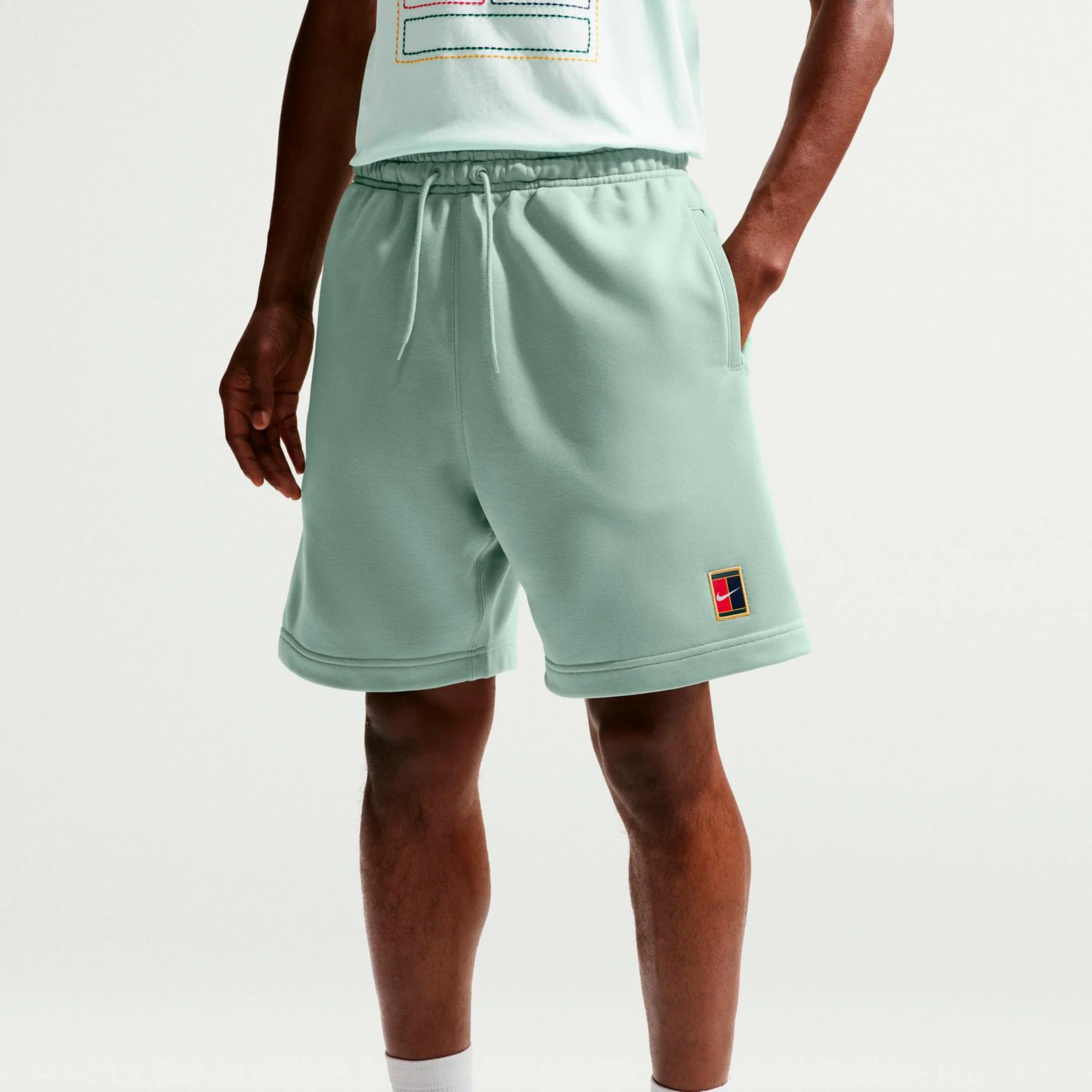 Court Dri-Fit Heritage Fleece Shorts Herren - graugrün