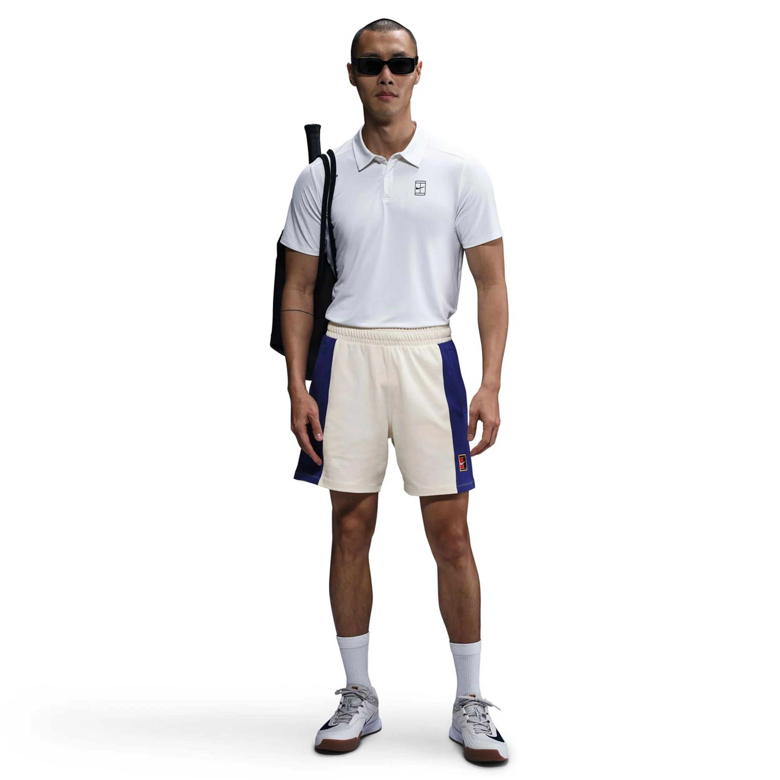 Court Dri-FIT Heritage Shorts Herren-Creme,Blau - Image 2