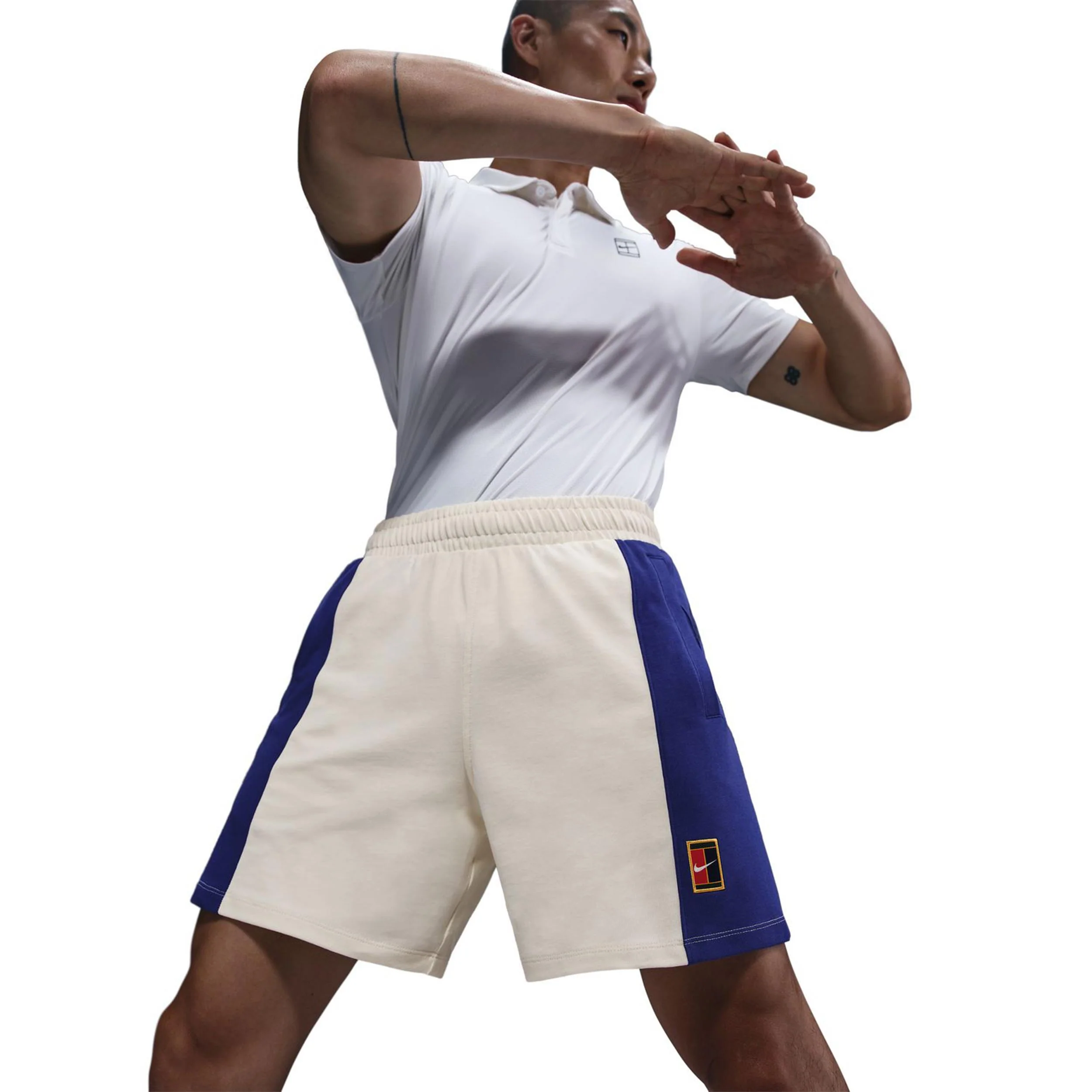 Court Dri-FIT Heritage Shorts Herren-Creme,Blau - Image 6