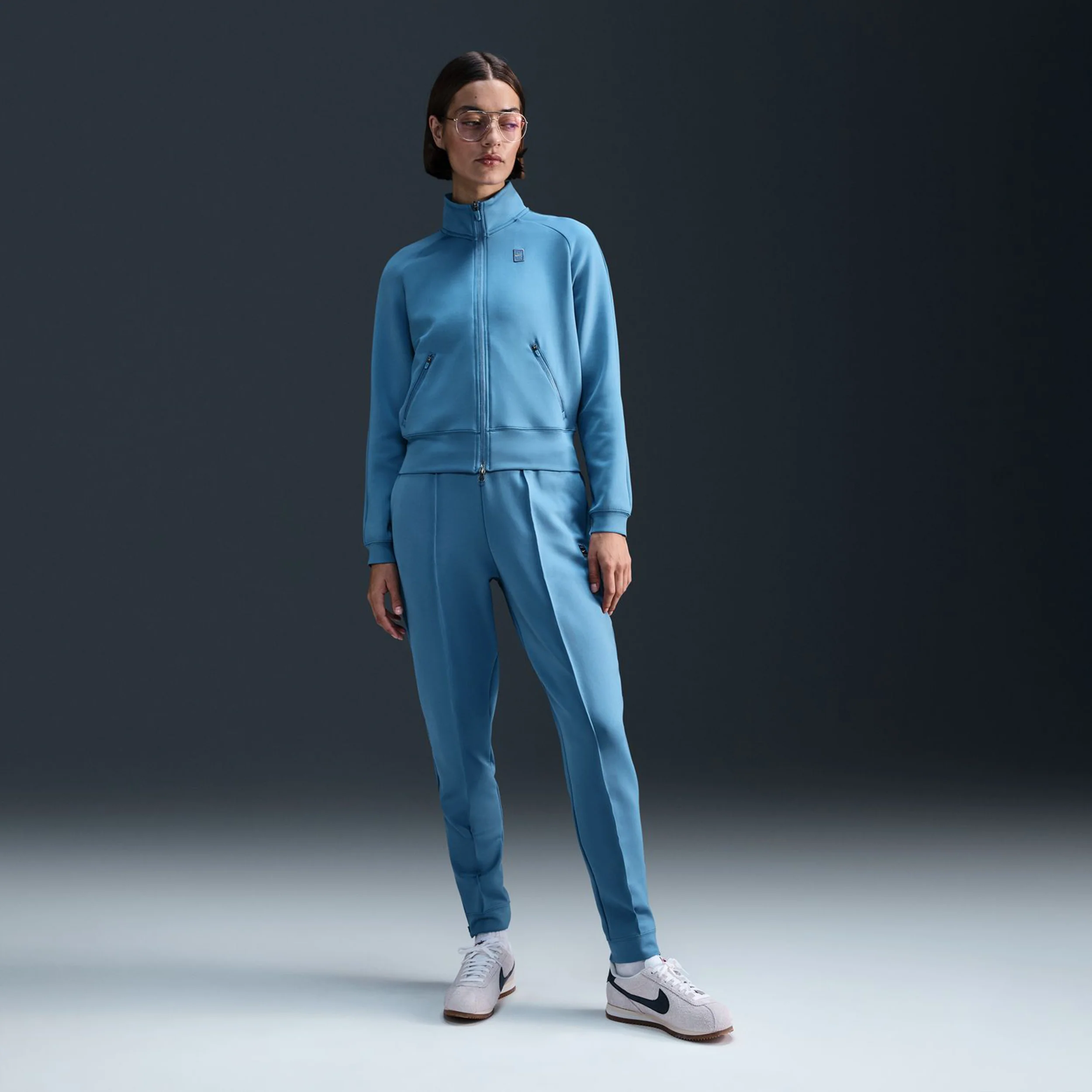 Court Dri-Fit Heritage Trainingsjacke Damen-Hellblau - Image 3
