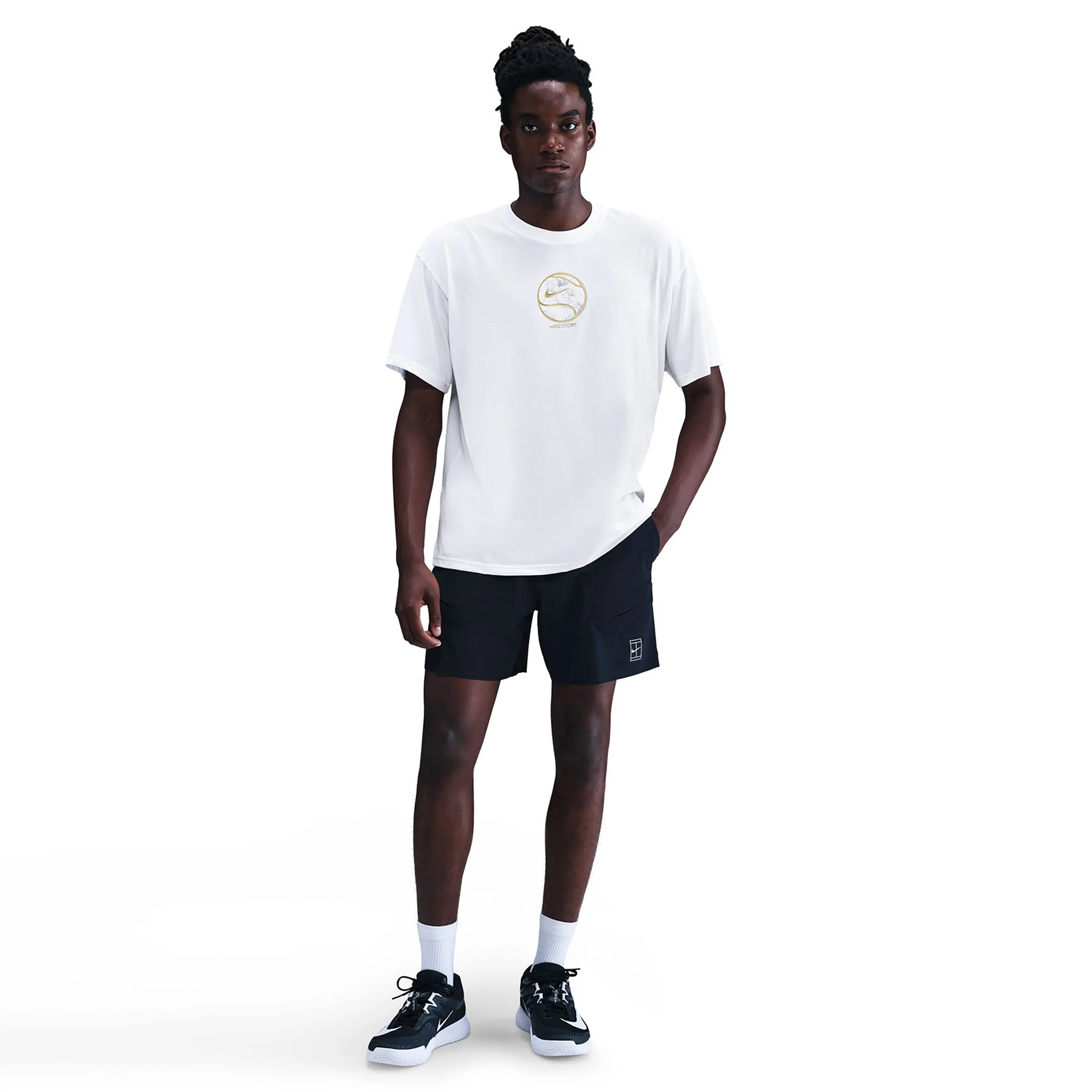 Court Dri-Fit Max 90's T-Shirt Herren-weiß