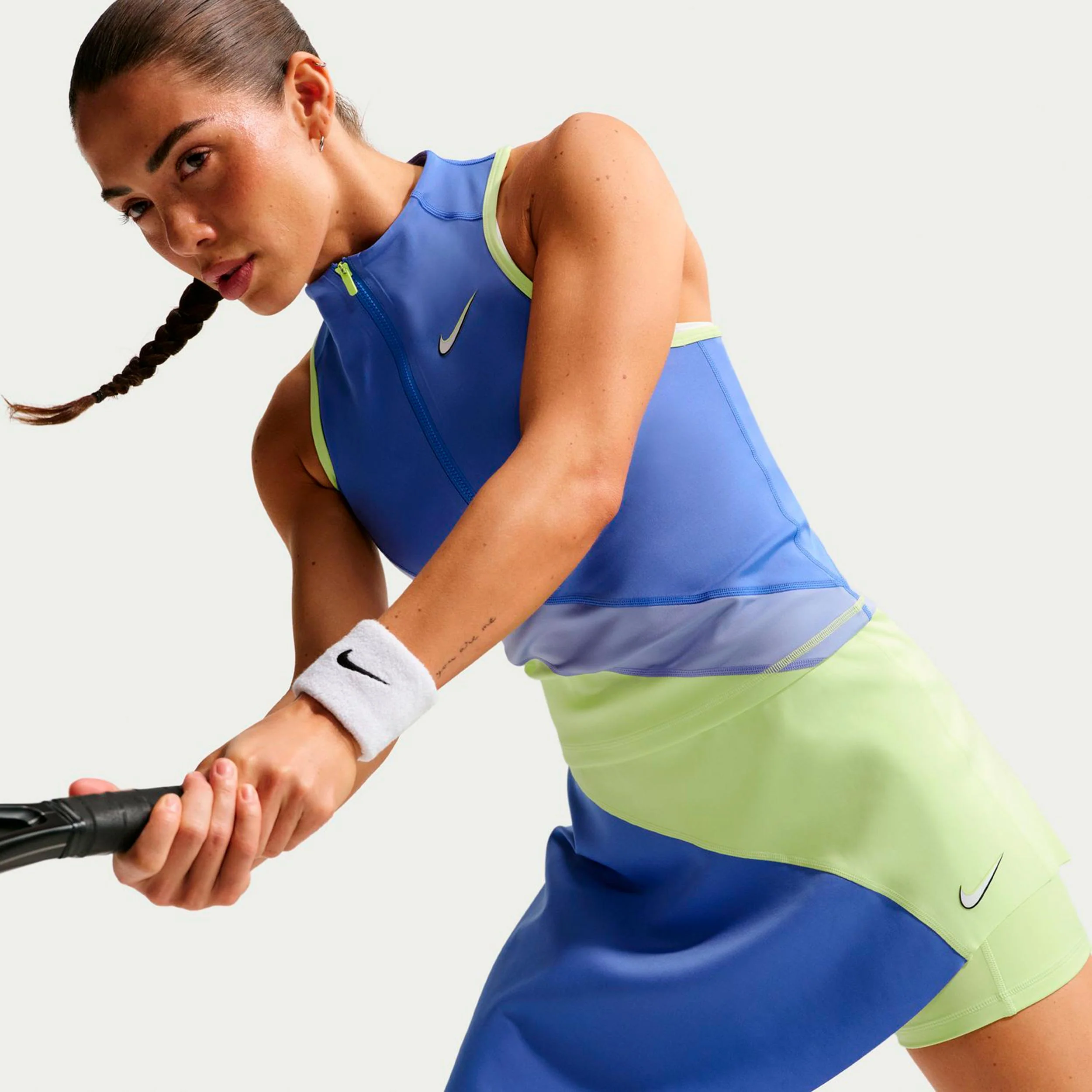 Court Dri-Fit Slam High Rise Rock Damen-limette, blau - Image 5