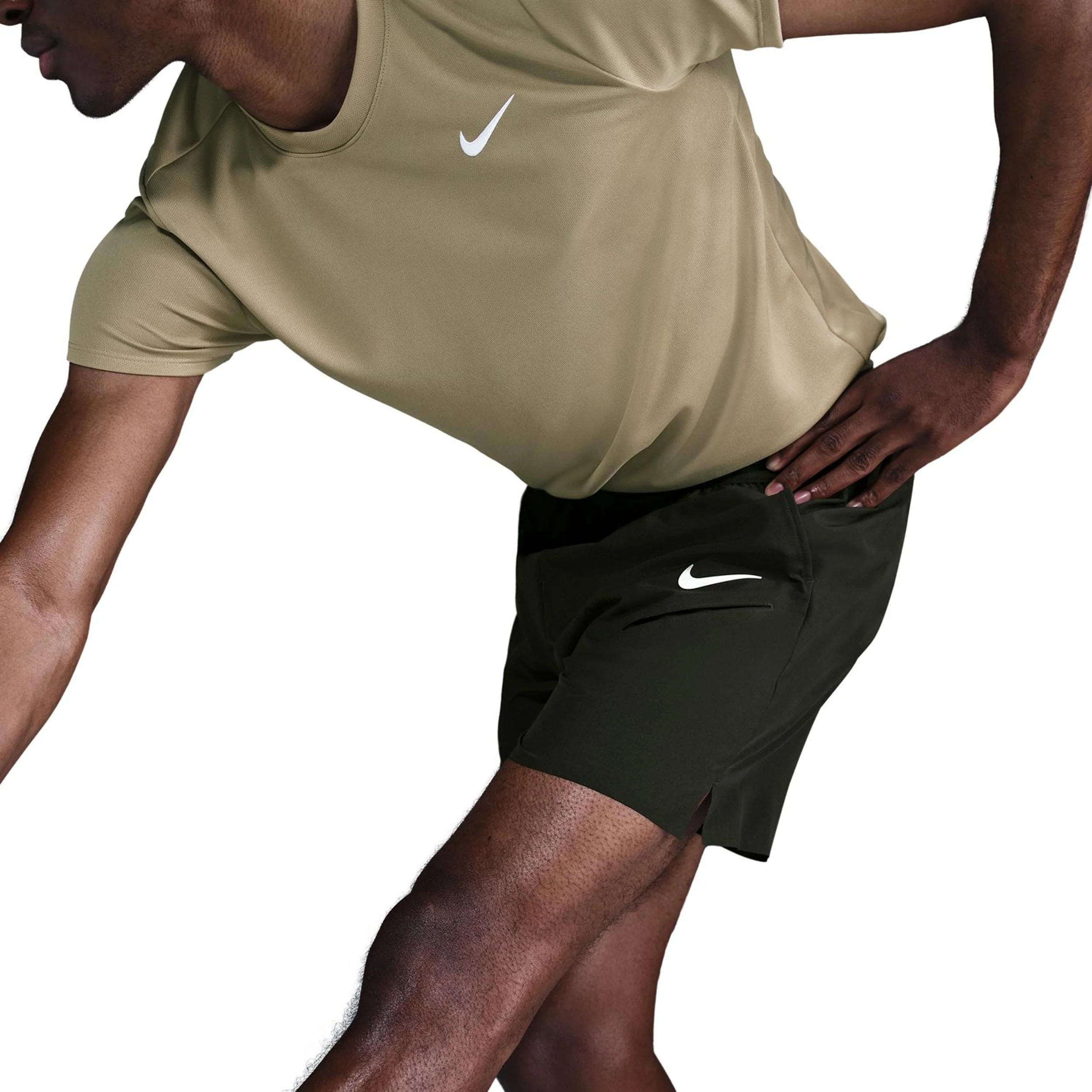 Court Dri-FIT Slam Shorts Herren-Dunkelgrün - Image 4