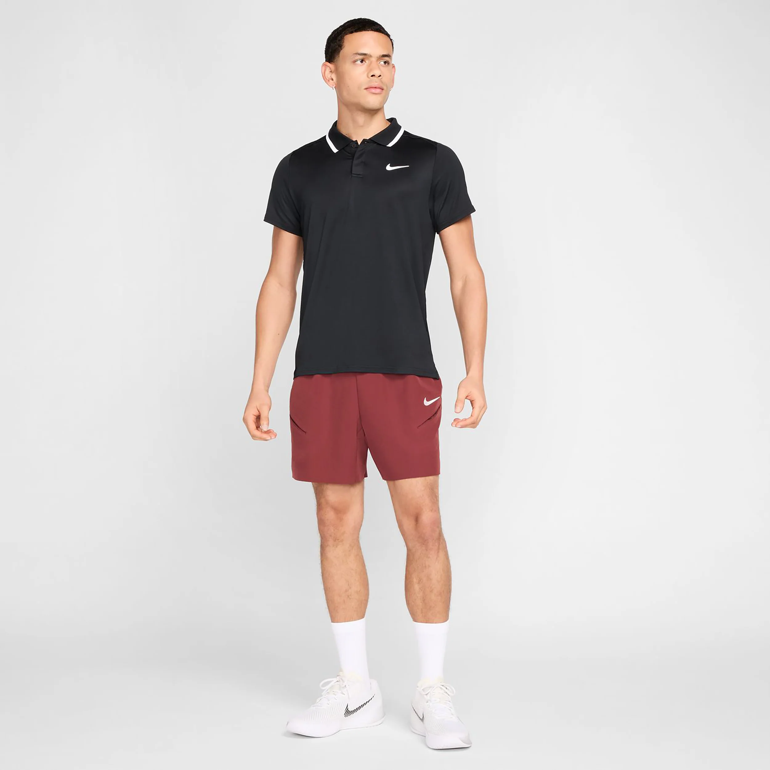 Court Dri-FIT Slam Shorts Herren-Dunkelrot - Image 11