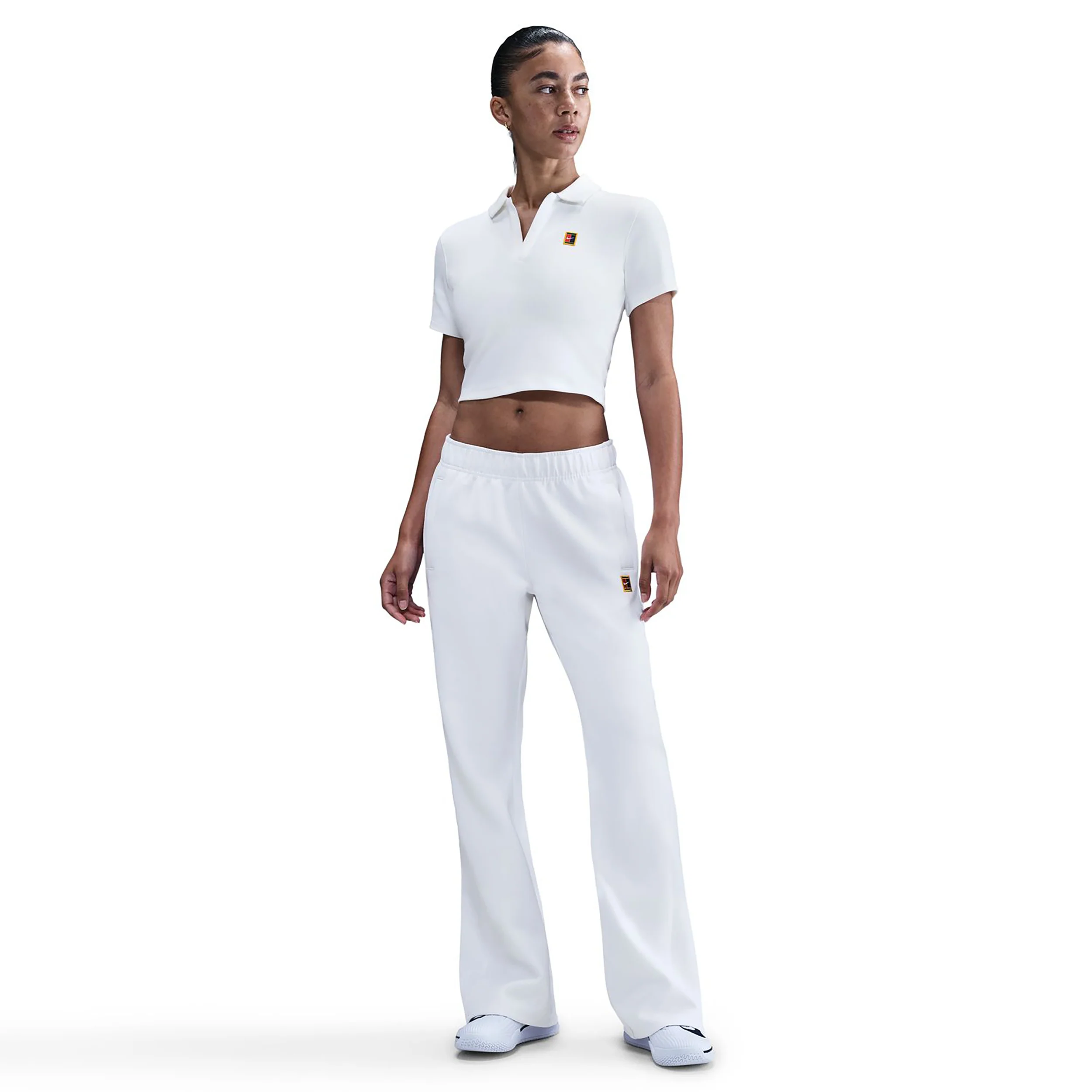 Court Heritage Crop Polo Damen-Weiß