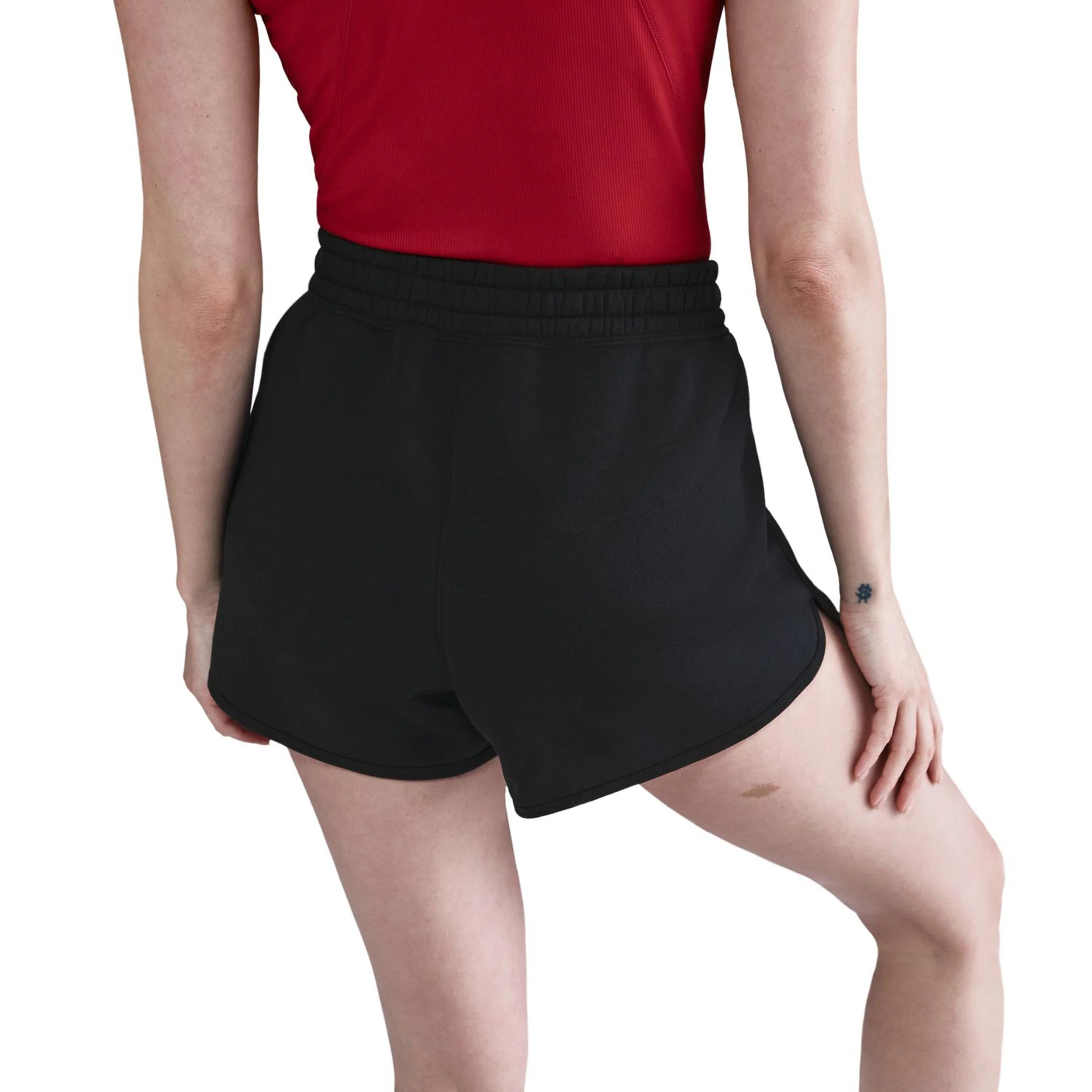 Court Heritage Fleece Mid Rise Shorts Damen-Schwarz - Image 4