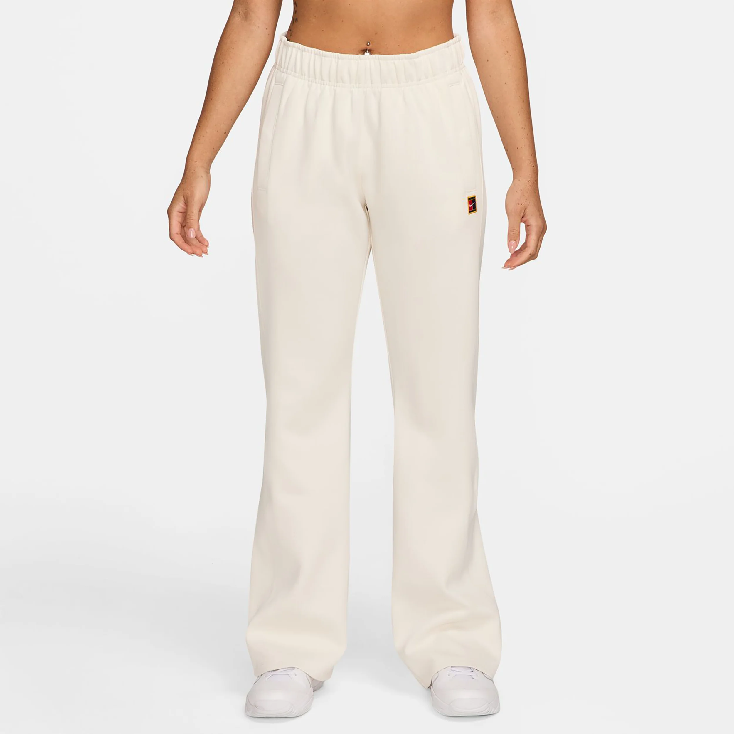 Court Polyknit High Rise Trainingshose Damen-Creme - Image 4