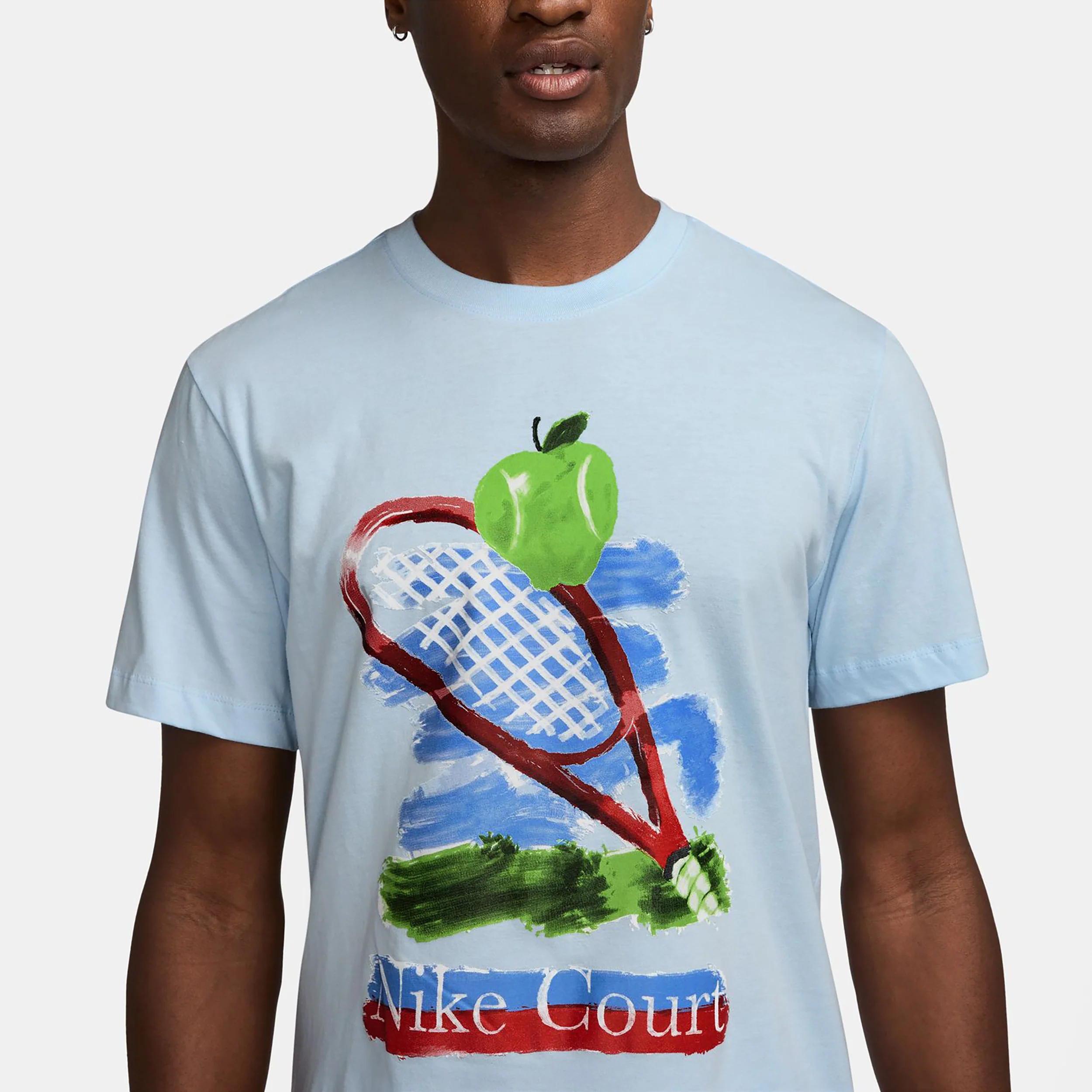 Court T-Shirt Herren-Hellblau,Mehrfarbig - Image 3