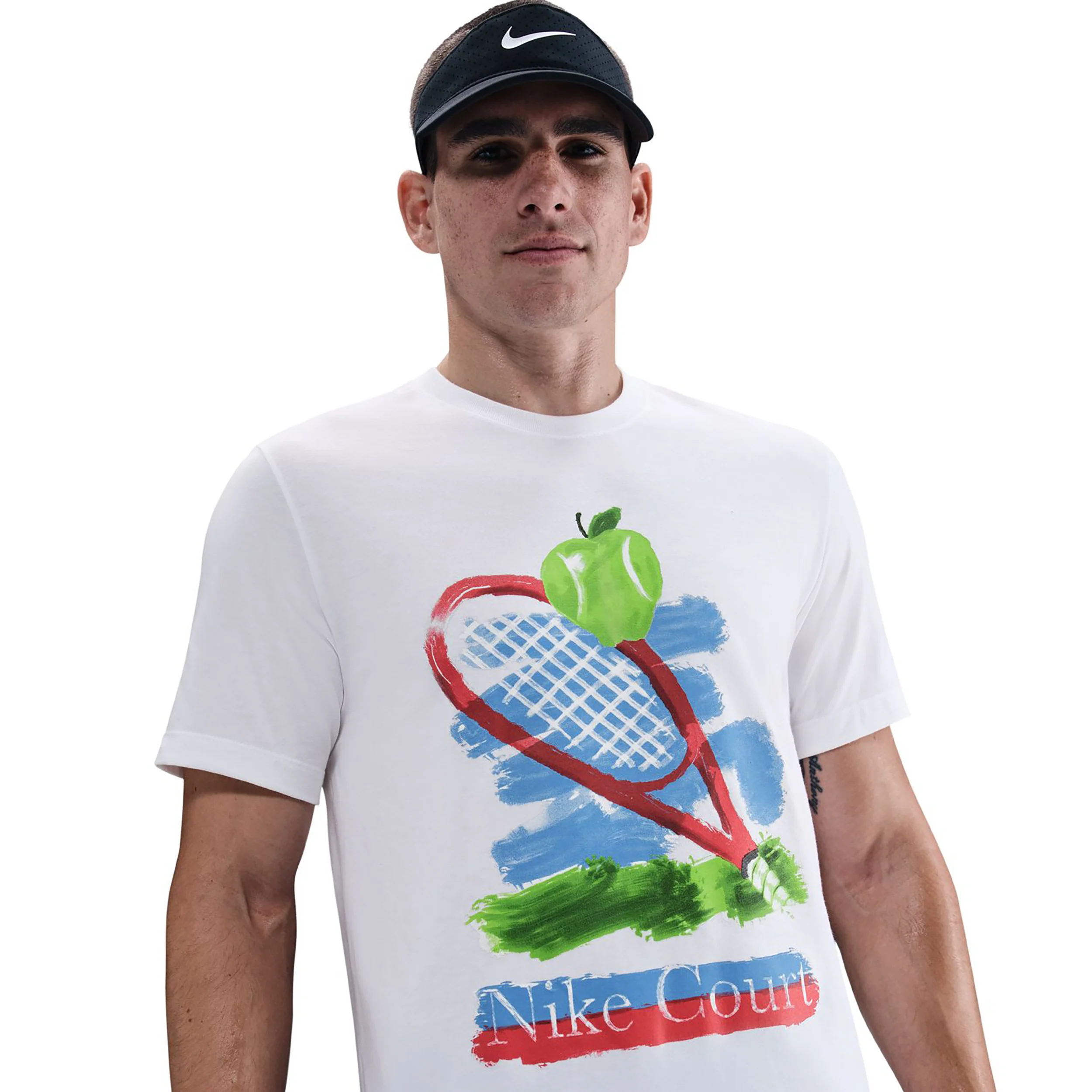Court T-Shirt Herren-Weiß,Mehrfarbig - Image 3