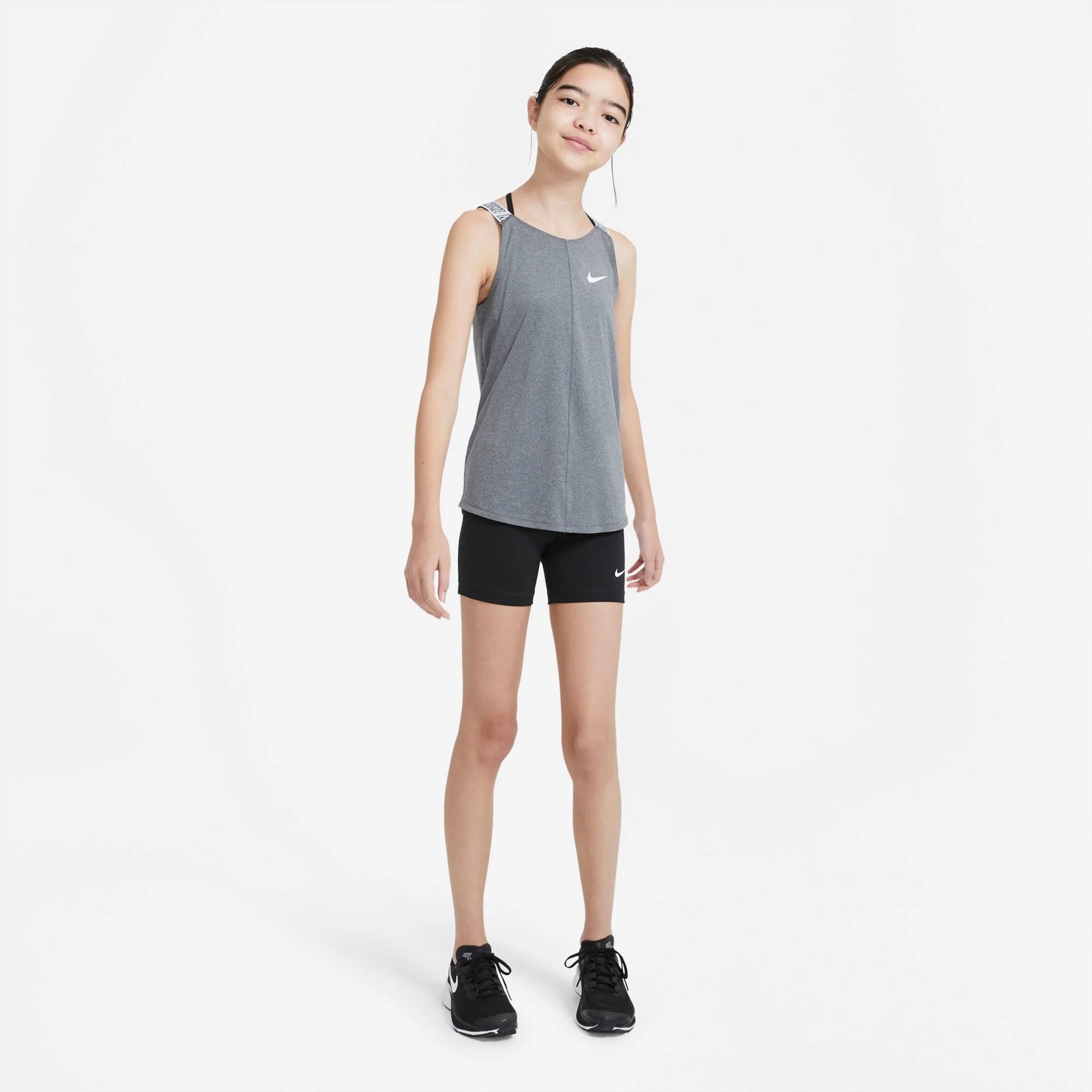 Dri-Fit Big Kids 3in Shorts Mädchen-schwarz,weiß - Image 4