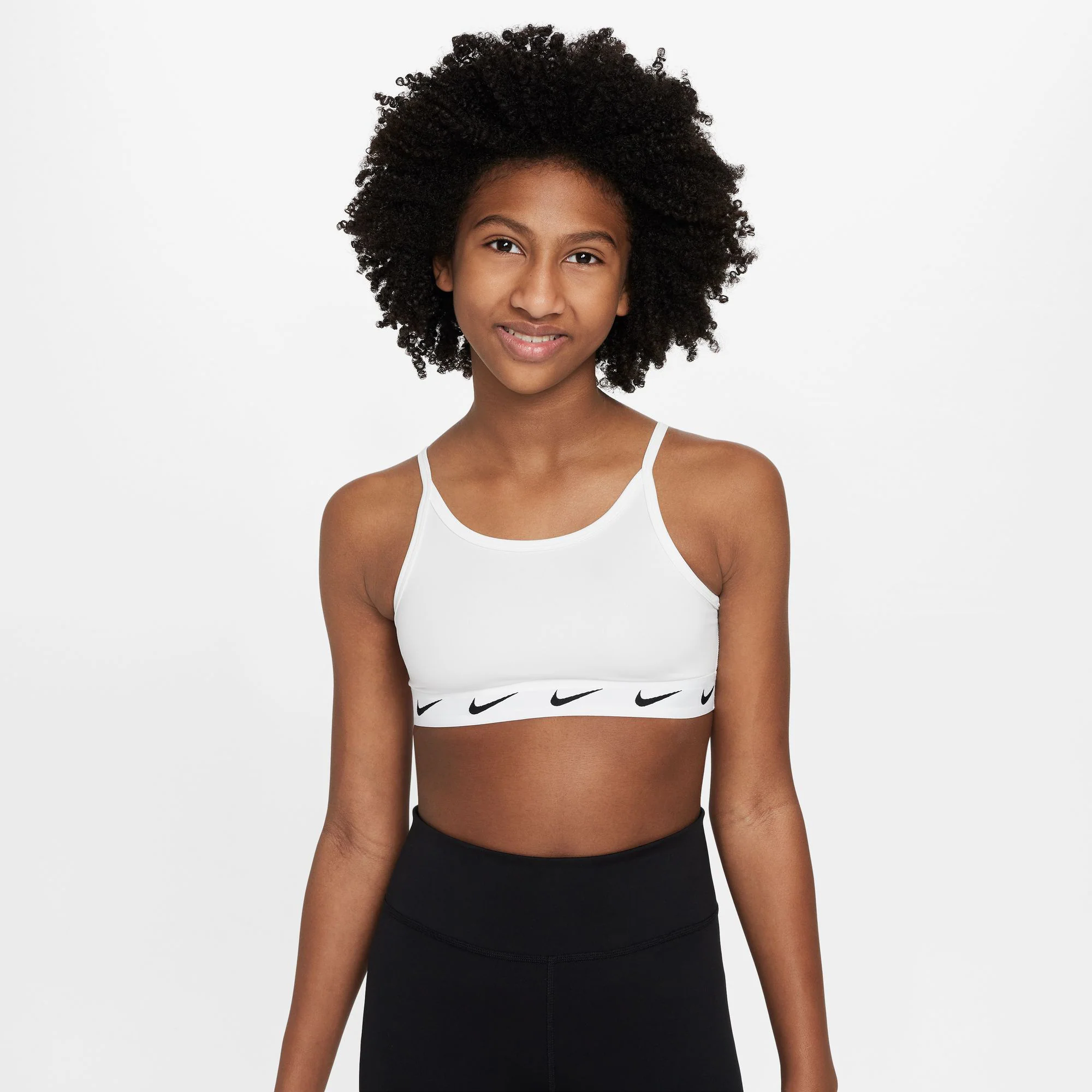 Dri-Fit Big Kids Sport-BH Mädchen-Weiß,Schwarz - Image 3