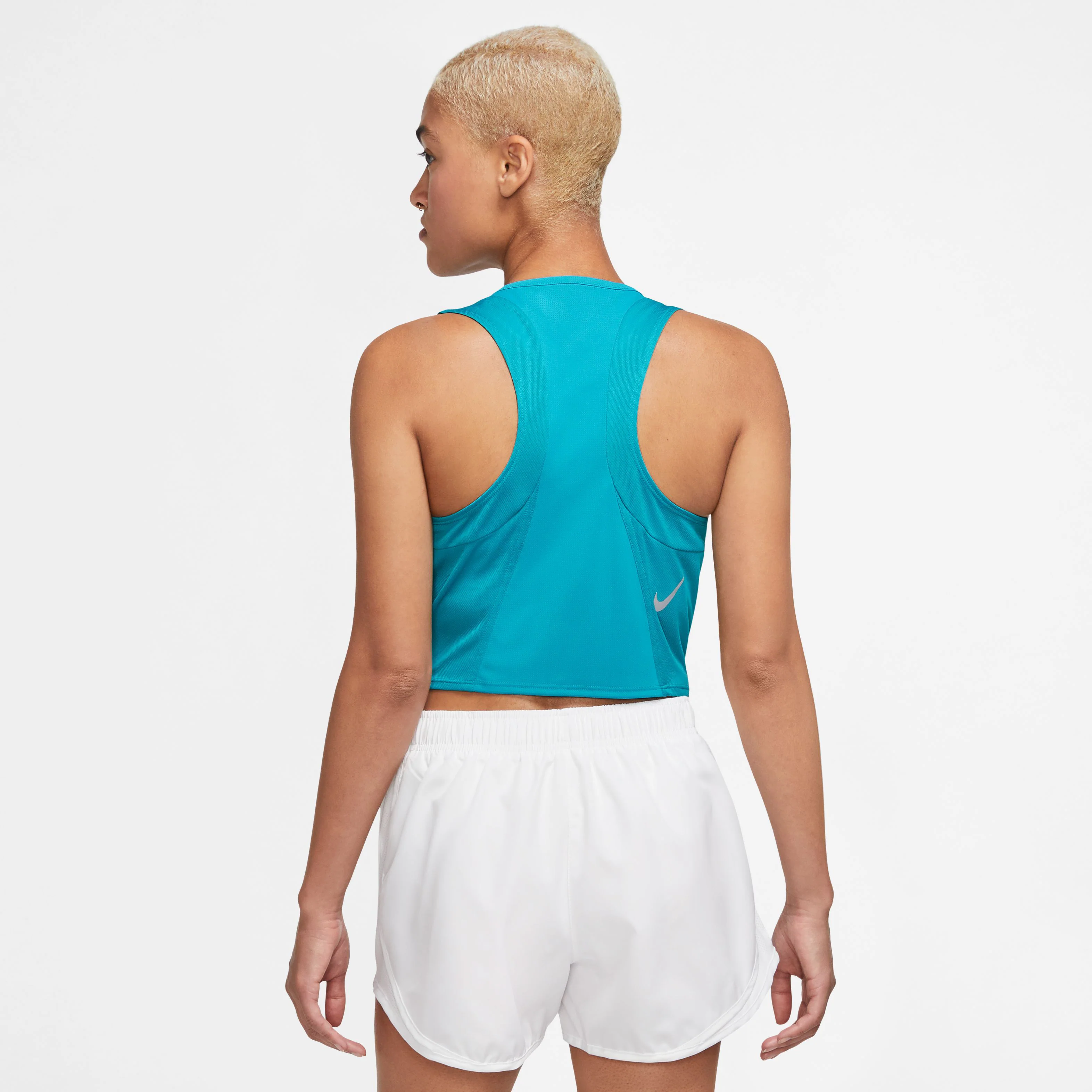 Dri-Fit Fast Crop Laufshirt Damen-Türkis - Image 6