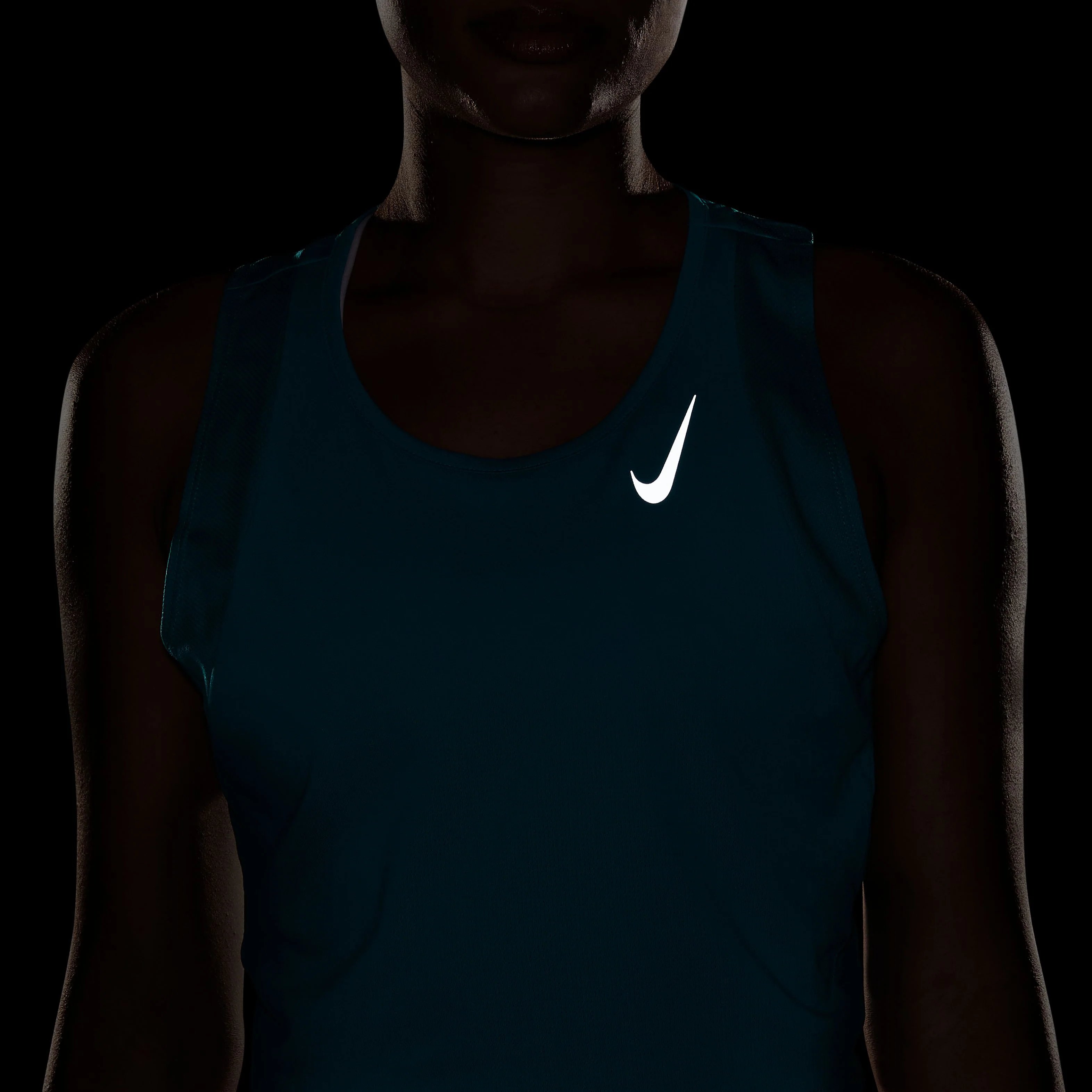 Dri-Fit Fast Crop Laufshirt Damen-Türkis - Image 8