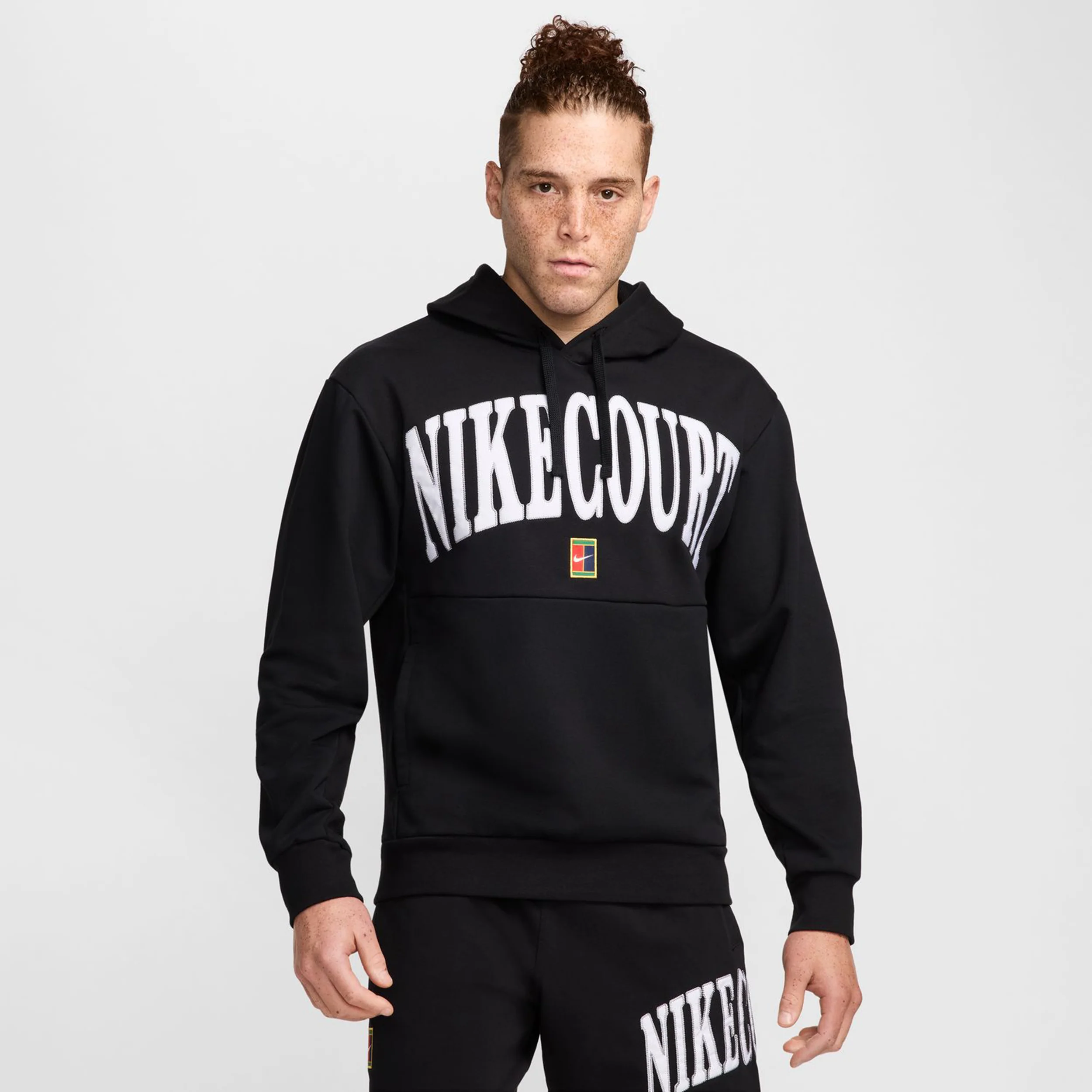 Dri-Fit Fleece Heritage Hoody Herren-Schwarz,Weiß - Image 5