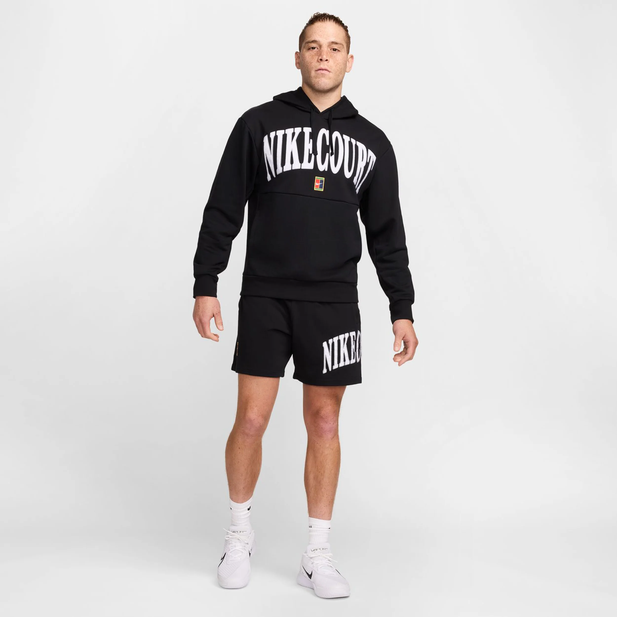 Dri-Fit Fleece Heritage Hoody Herren-Schwarz,Weiß - Image 7