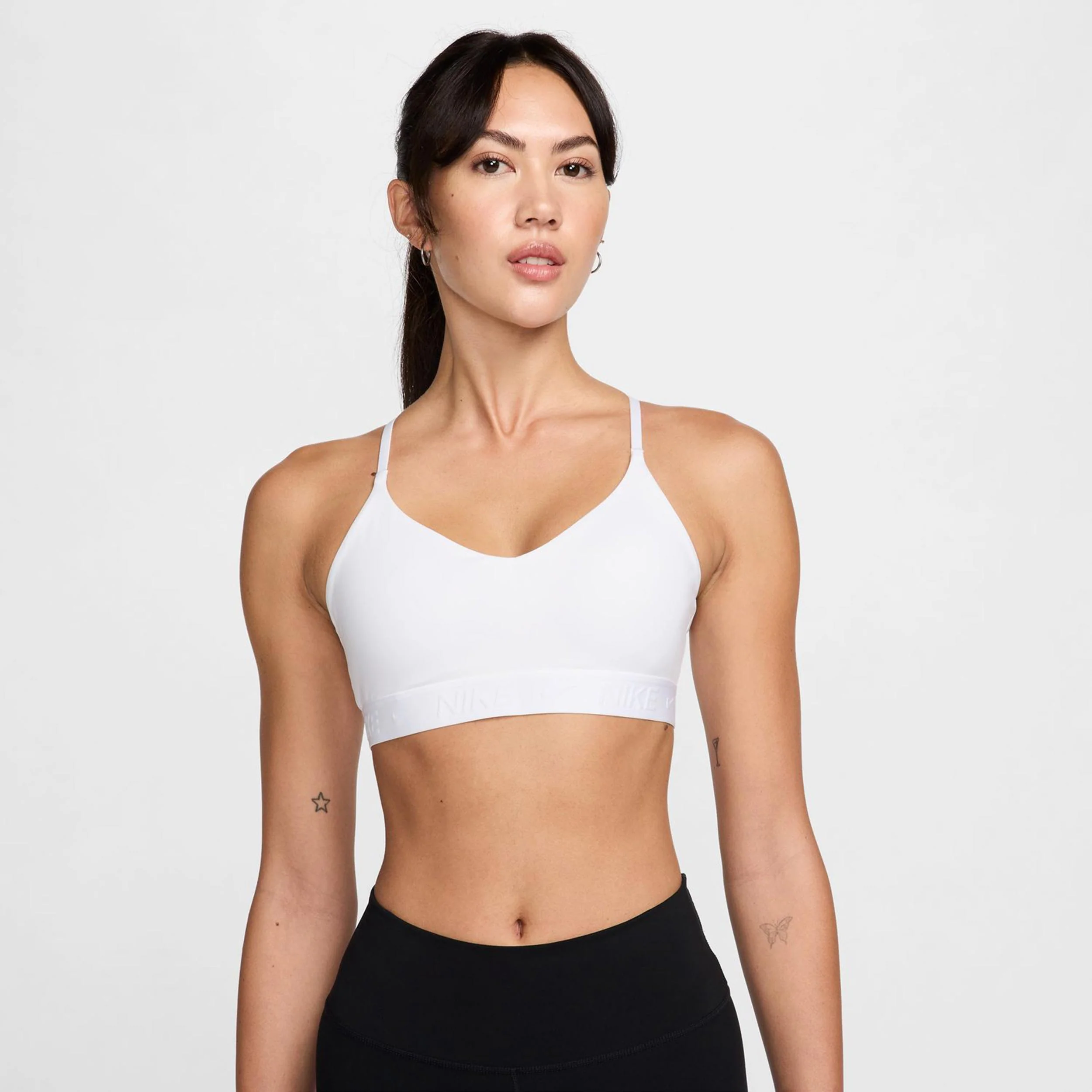 Dri-Fit INDY LGT Support Sport-BH Damen-weiß - Image 4