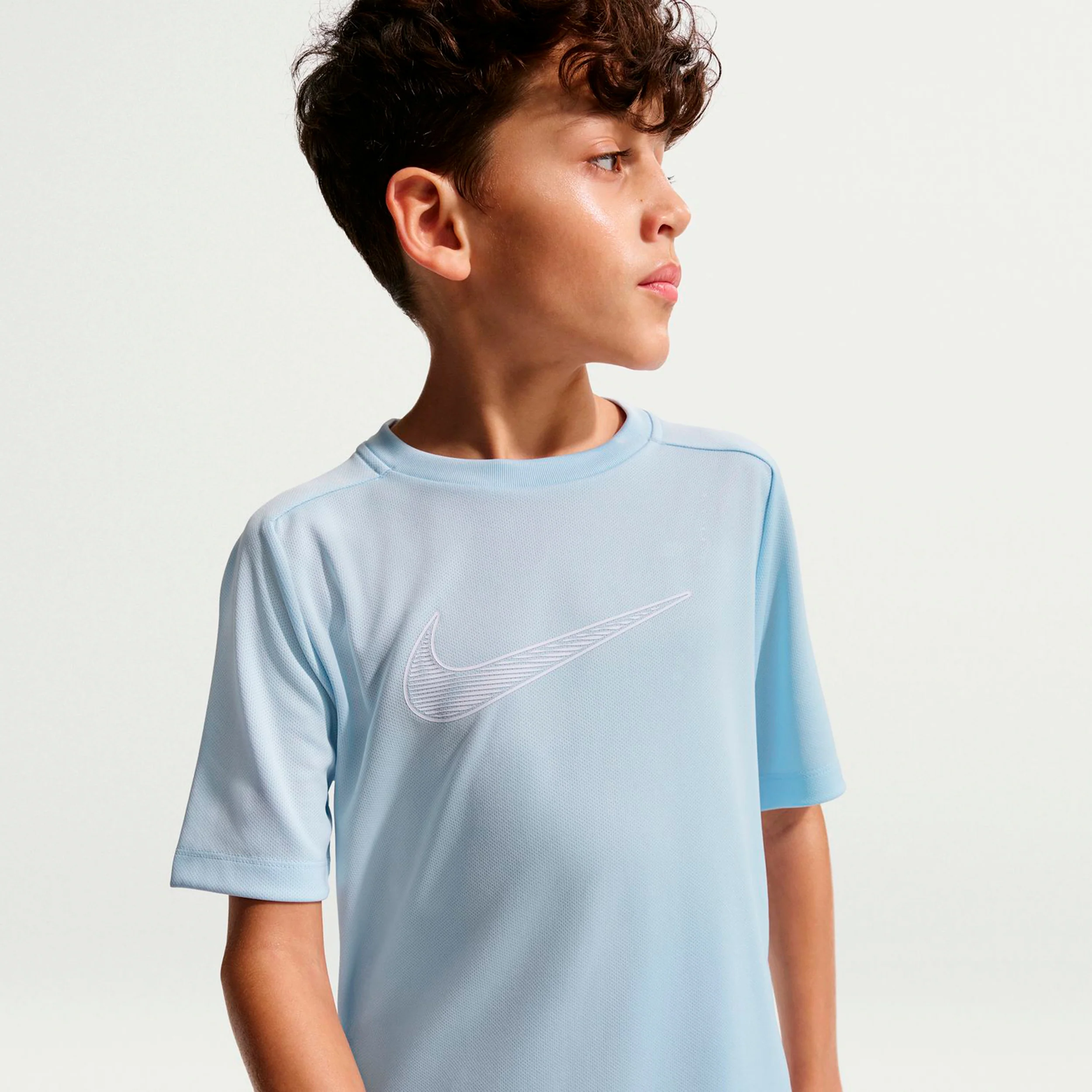 Dri-Fit Multi T-Shirt Jungen - hellblau, weiß