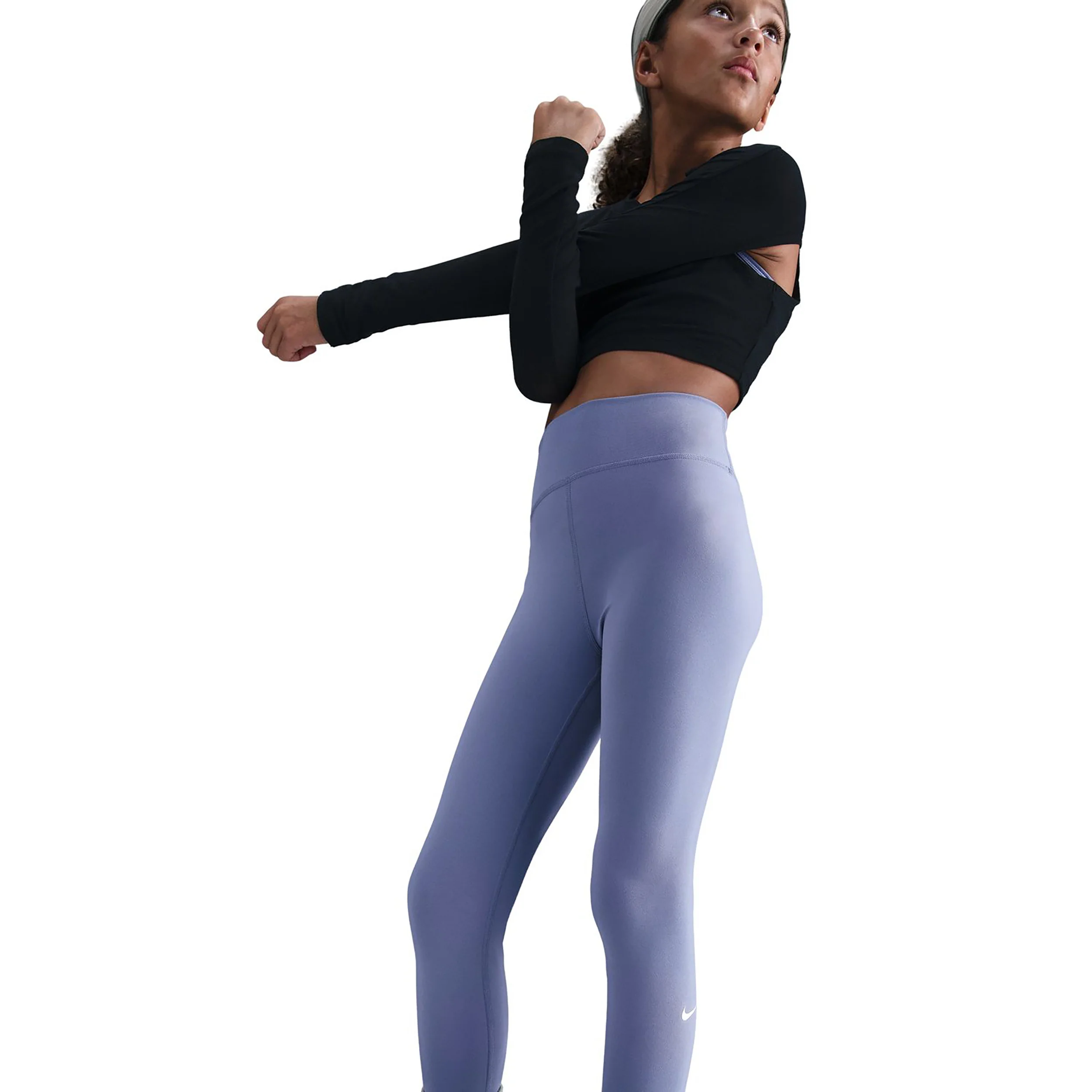Dri-FIT One All Over Print Tight Mädchen - blaugrau, weiß - Image 5