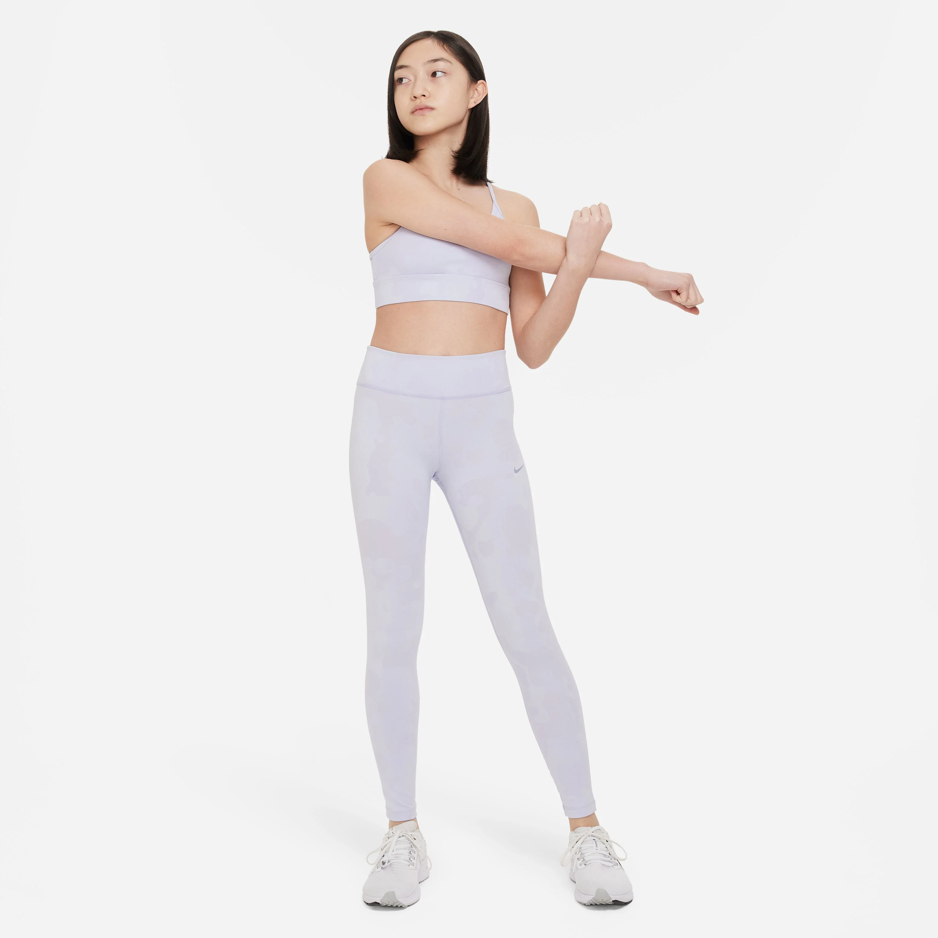 Dri-Fit One AOJ Lauftight Mädchen-Flieder - Image 7