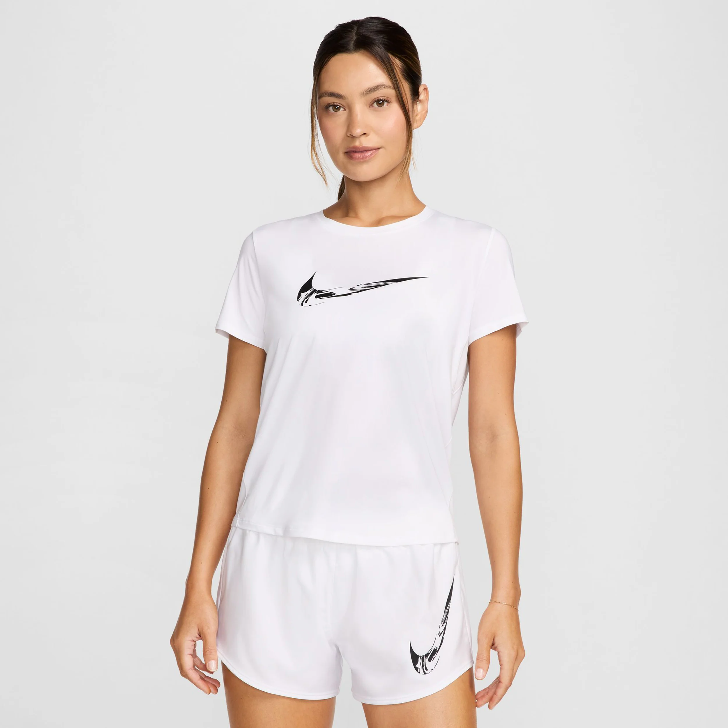 Dri-Fit One Swoosh Laufshirt Damen-Weiß - Image 4