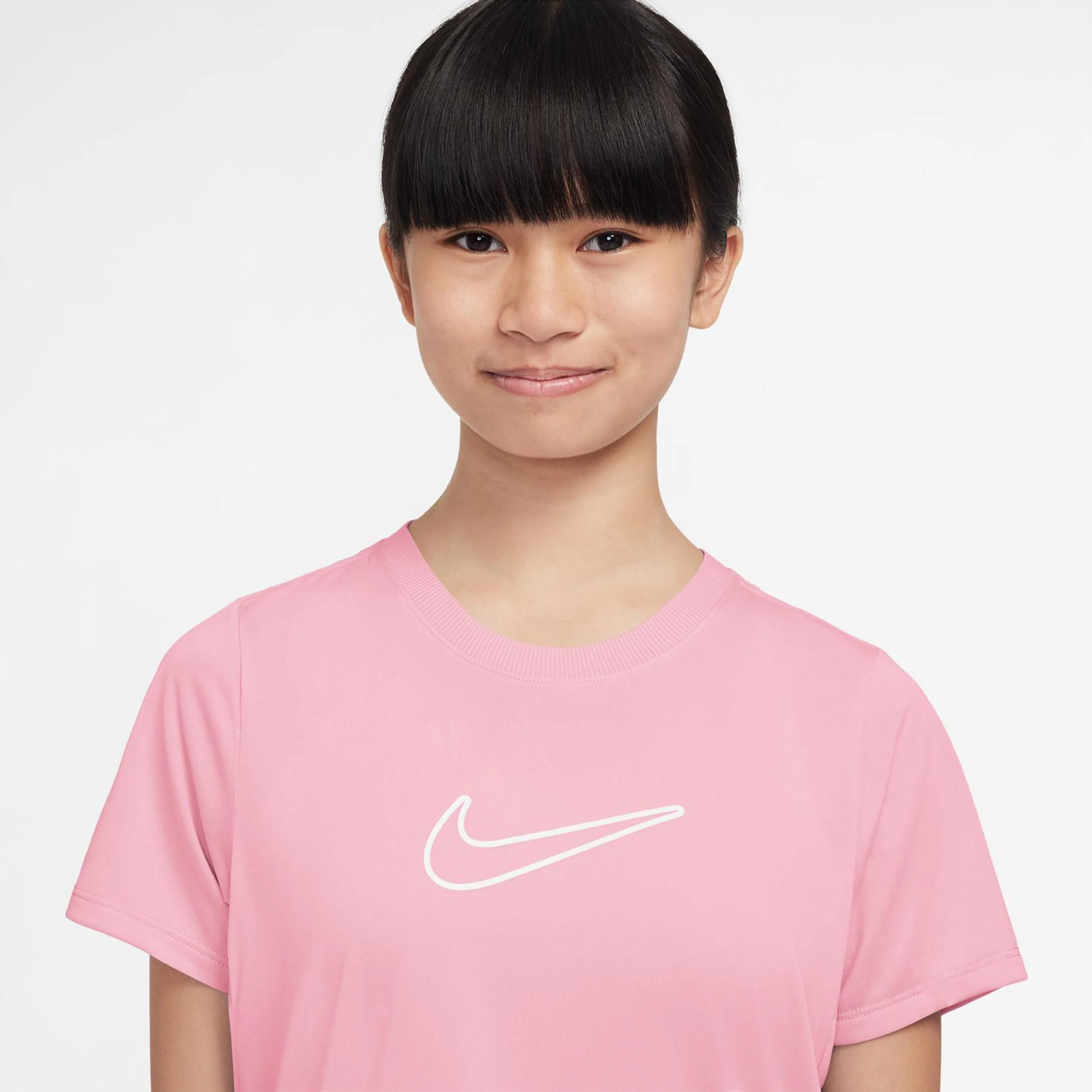 Dri-Fit One T-Shirt Mädchen-Rosa,Weiß - Image 3