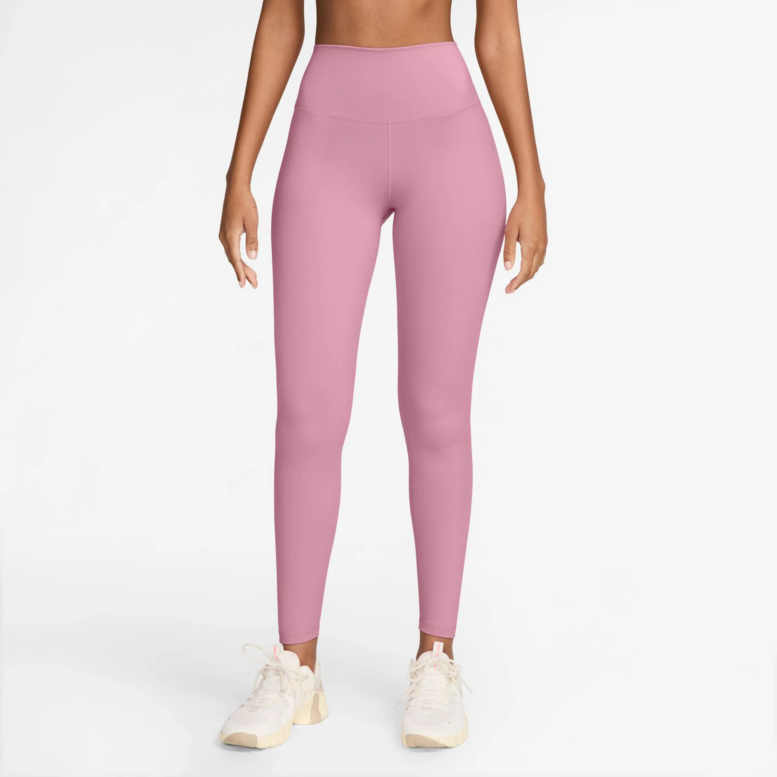 Dri-Fit One Tight Damen-Pink,Schwarz - Image 3