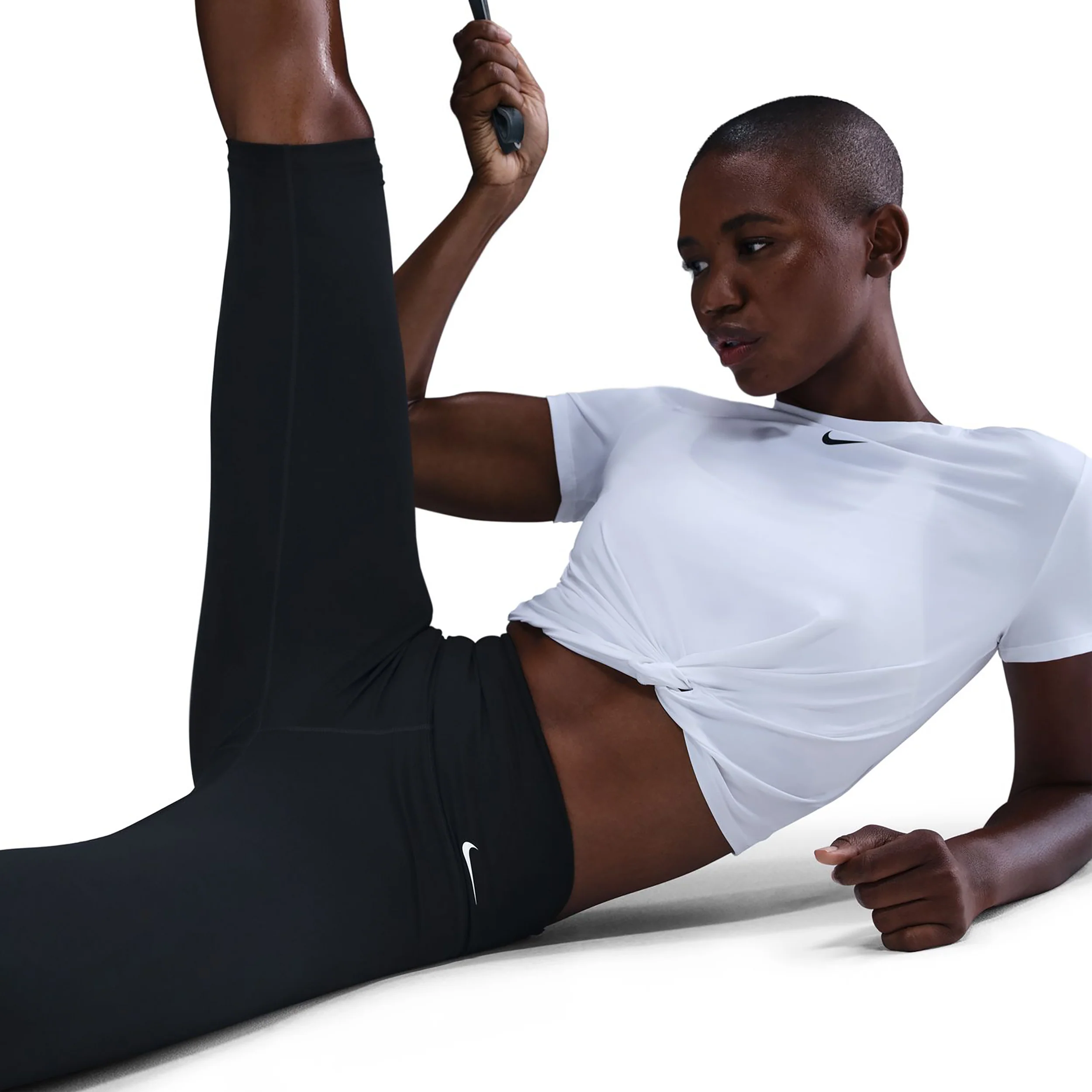 Dri-Fit One Tight Damen - schwarz, weiß - Image 4