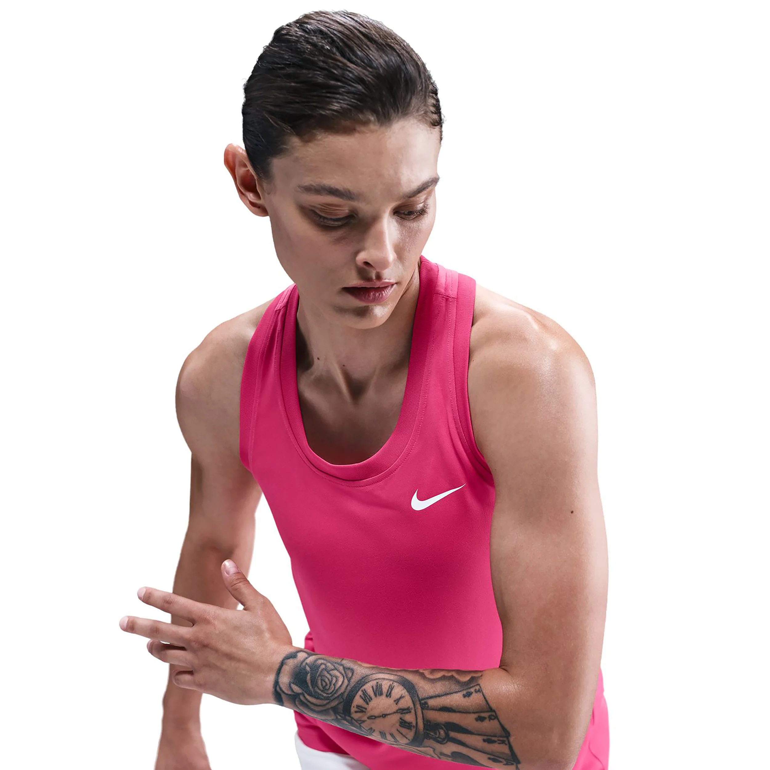 Dri-Fit Regular Racerback Tank-Top Damen - berry, weiß - Image 5
