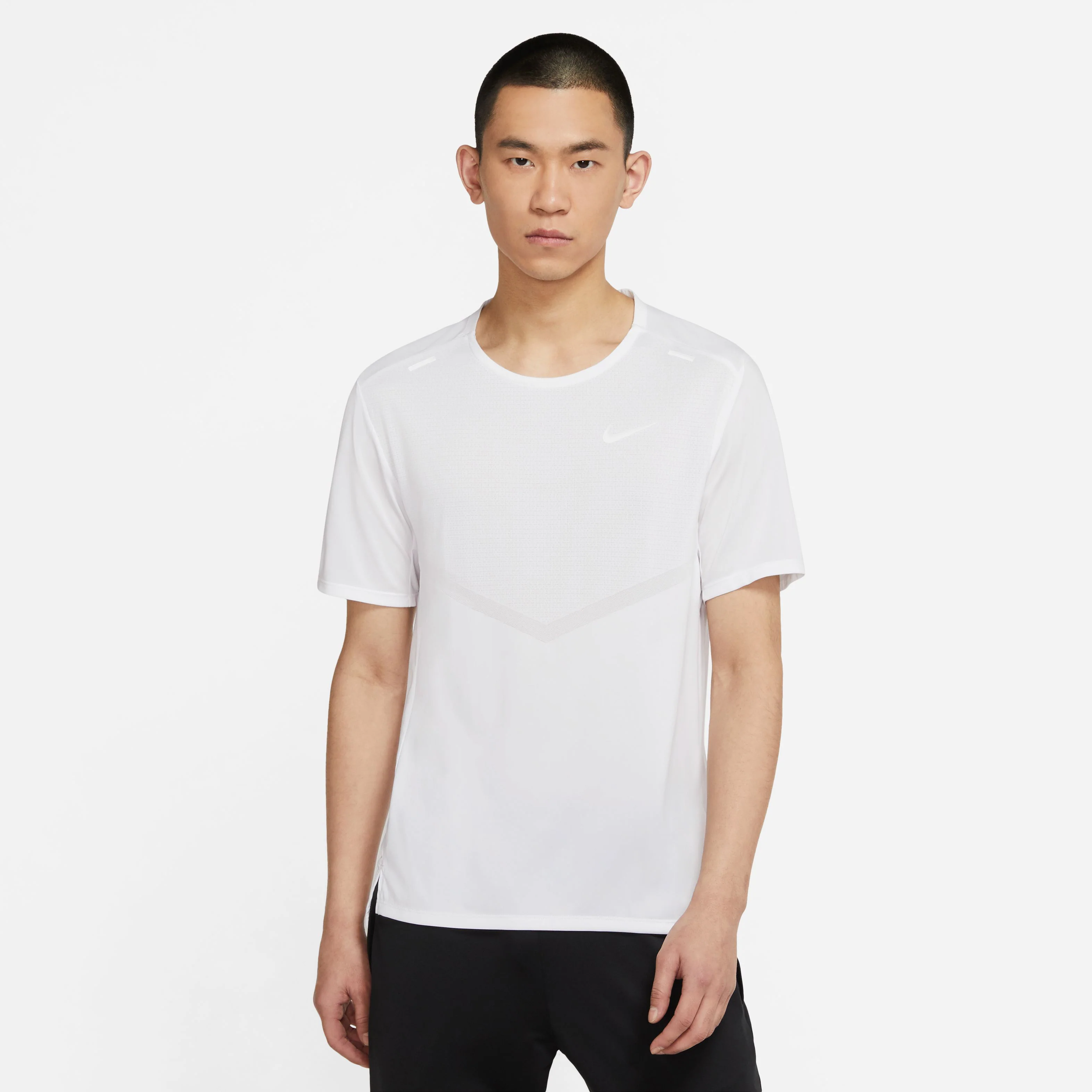 Dri-Fit Rise 365 Laufshirt Herren-Weiß,Silber - Image 5