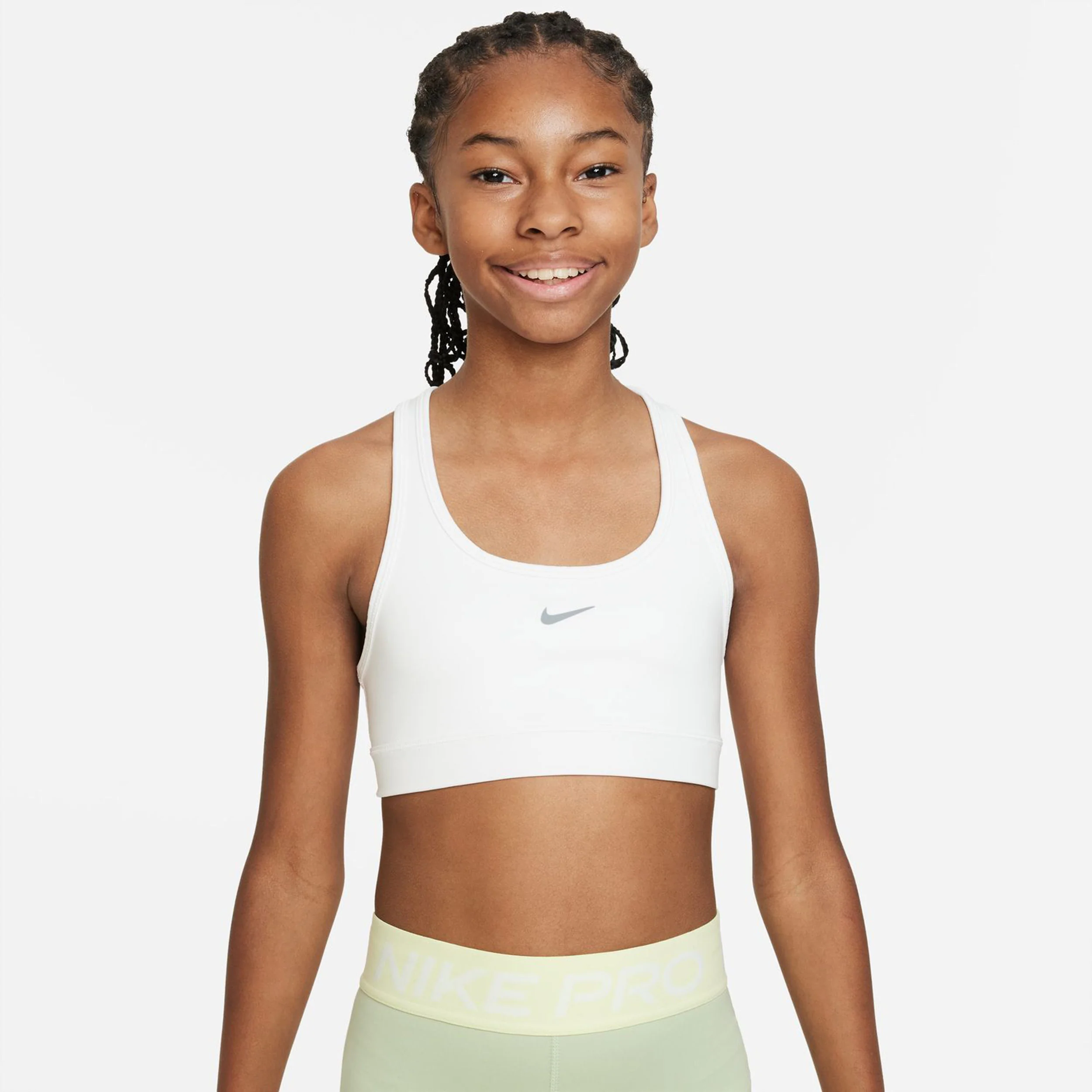 Dri-Fit Swoosh Sport-BH Mädchen-Weiß - Image 4