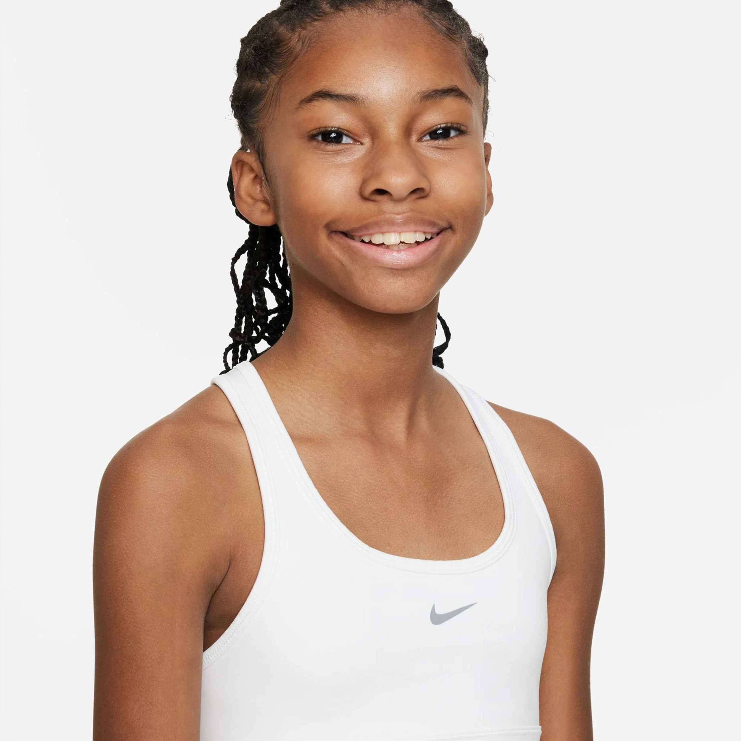 Dri-Fit Swoosh Sport-BH Mädchen-Weiß - Image 6