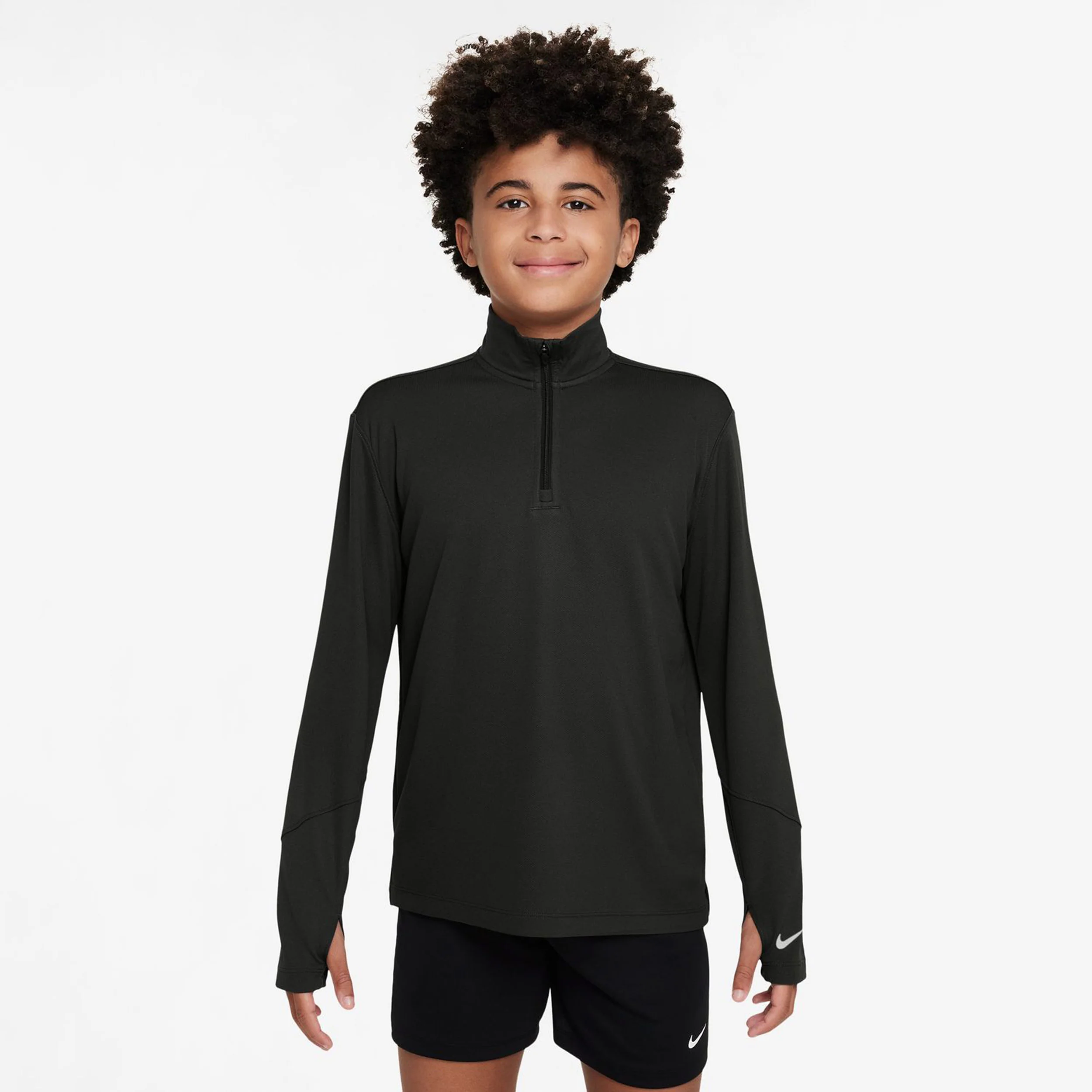 Dri-Fit UV Half-Zip Essential Longsleeve Jungen-Schwarz - Image 6